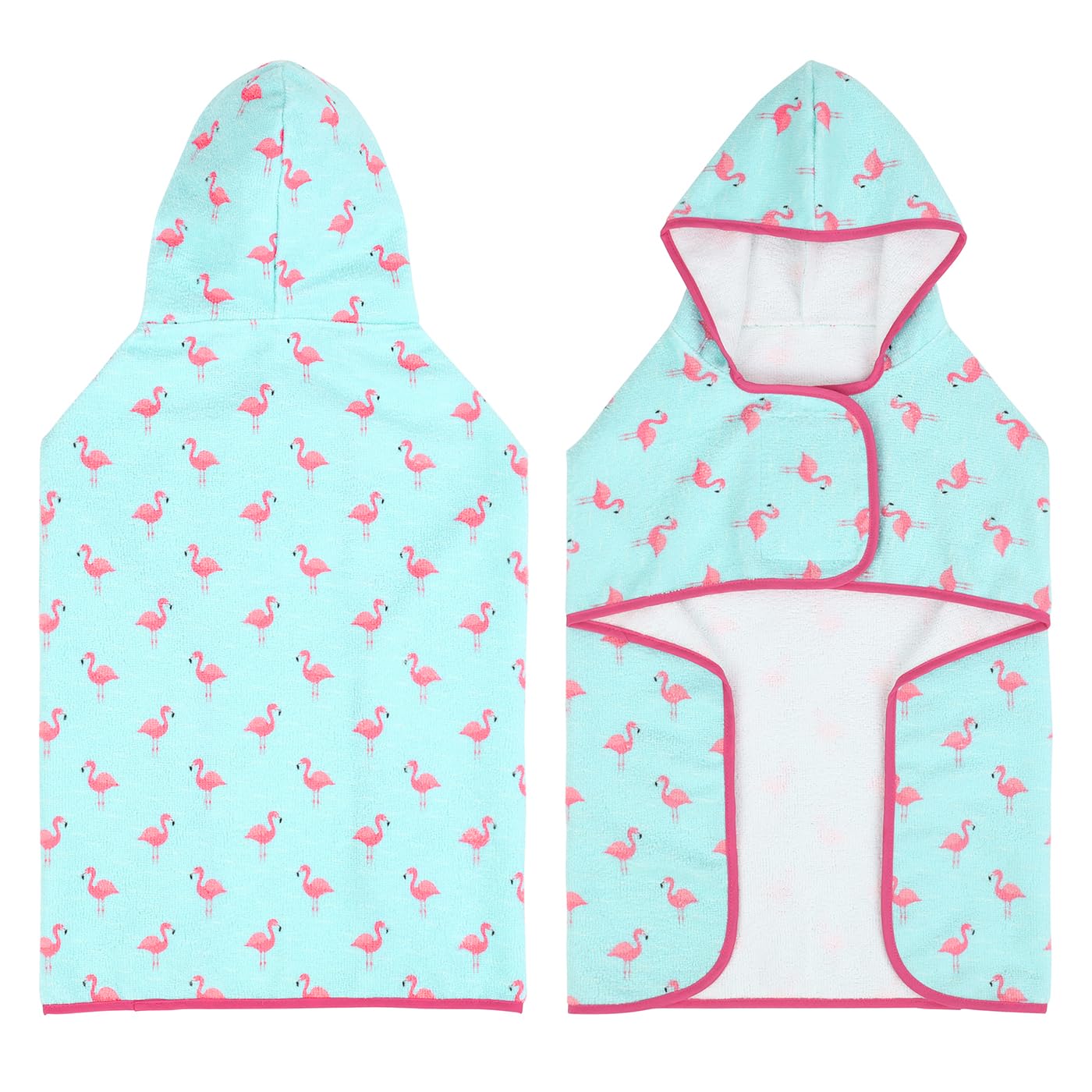 HDE Dog Bathrobe Super Absorbent Quick Drying Towel Wrap Adjustable Bath Robes with Hood for Dog Sizes S-XXL
