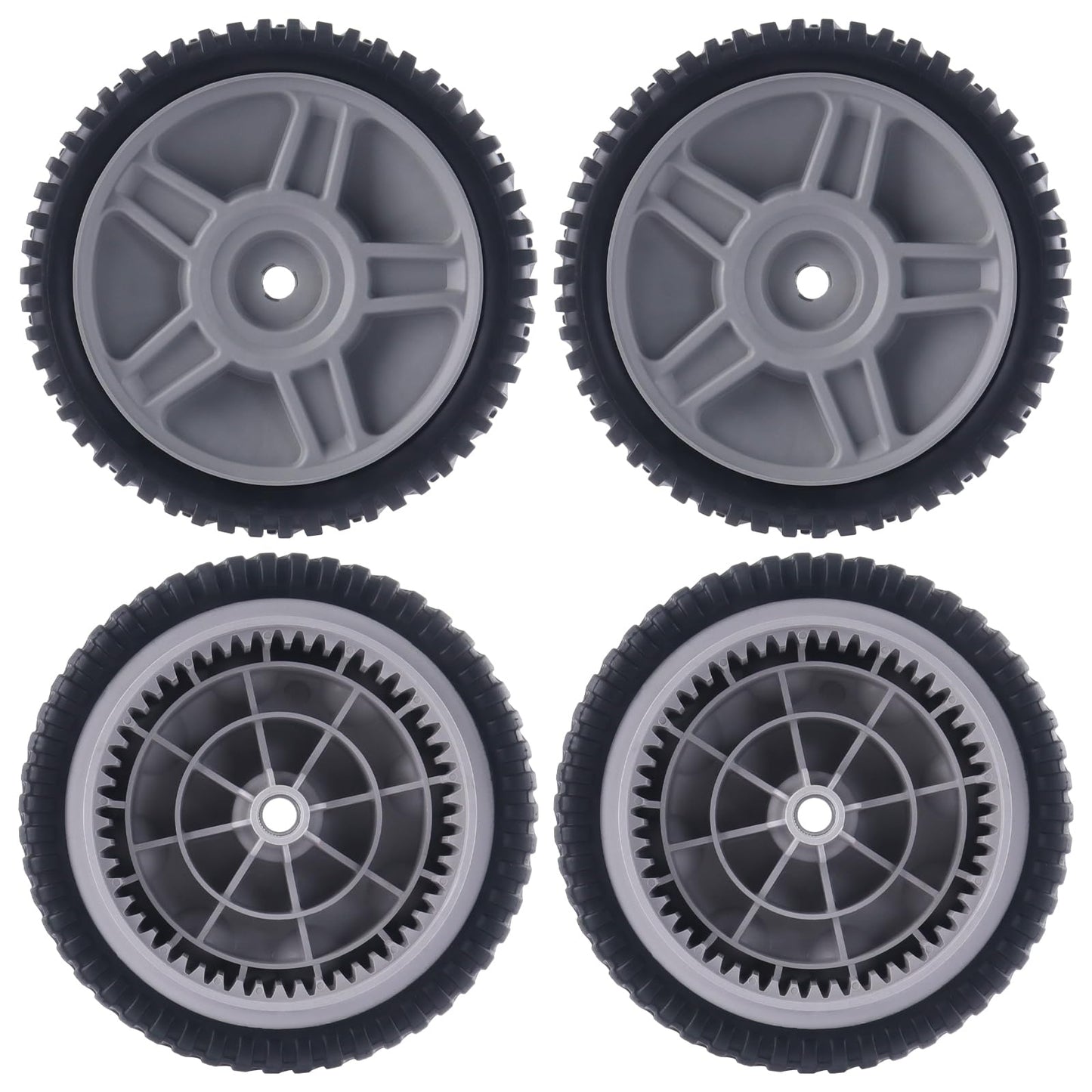 CheeMuii 193912X460 Lawn Mower Wheels 4 Pack 8" Push Mower Front Drive Wheels Replace for 581009202 193912X460 532400543 581009203 etc
