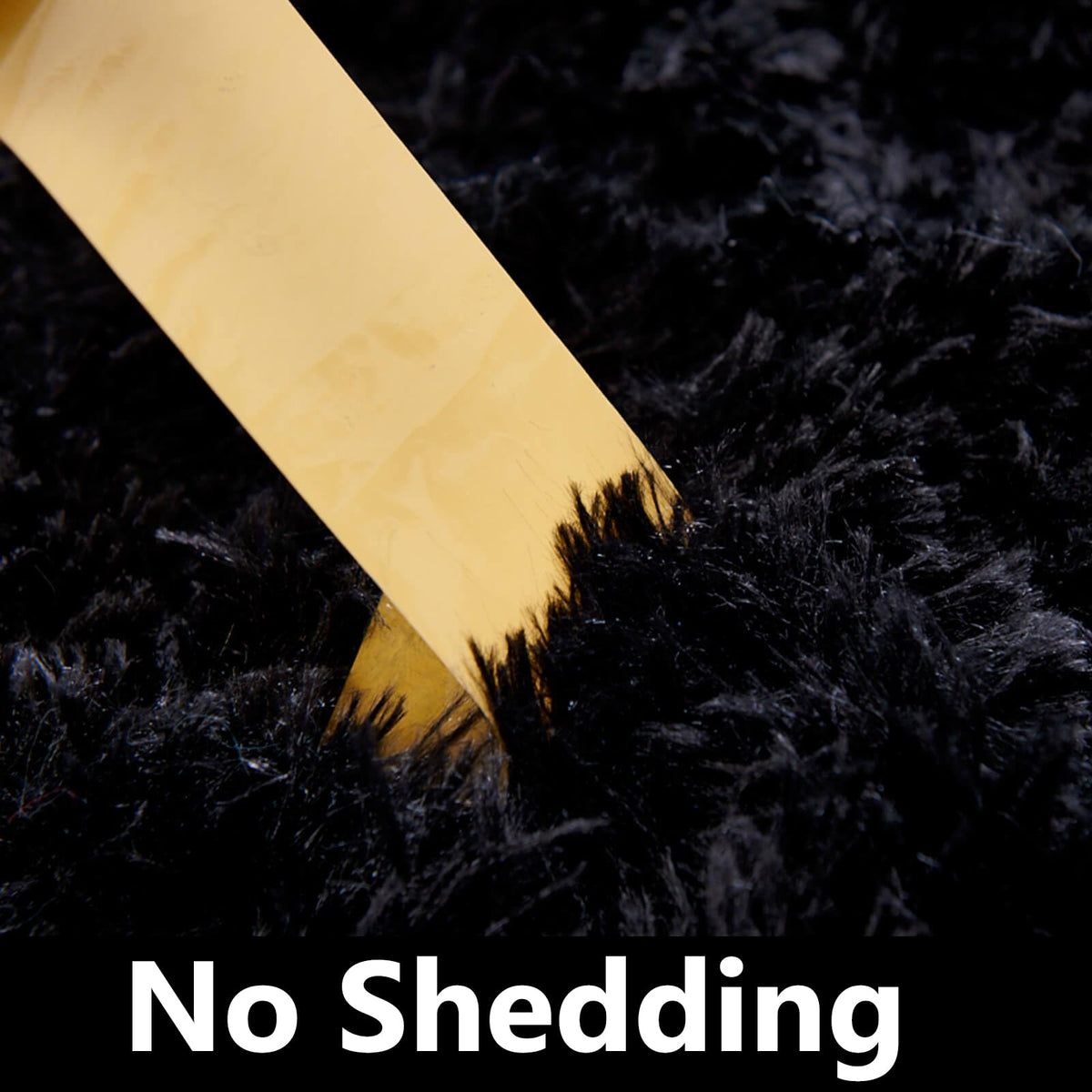 BRICHOEE Shaggy Area Rug, 5x7 Ft Black Upgrade Anti-Skid Durable Rectangular Cozy, High Pile Soft Throw Rug for Nursery Living Room