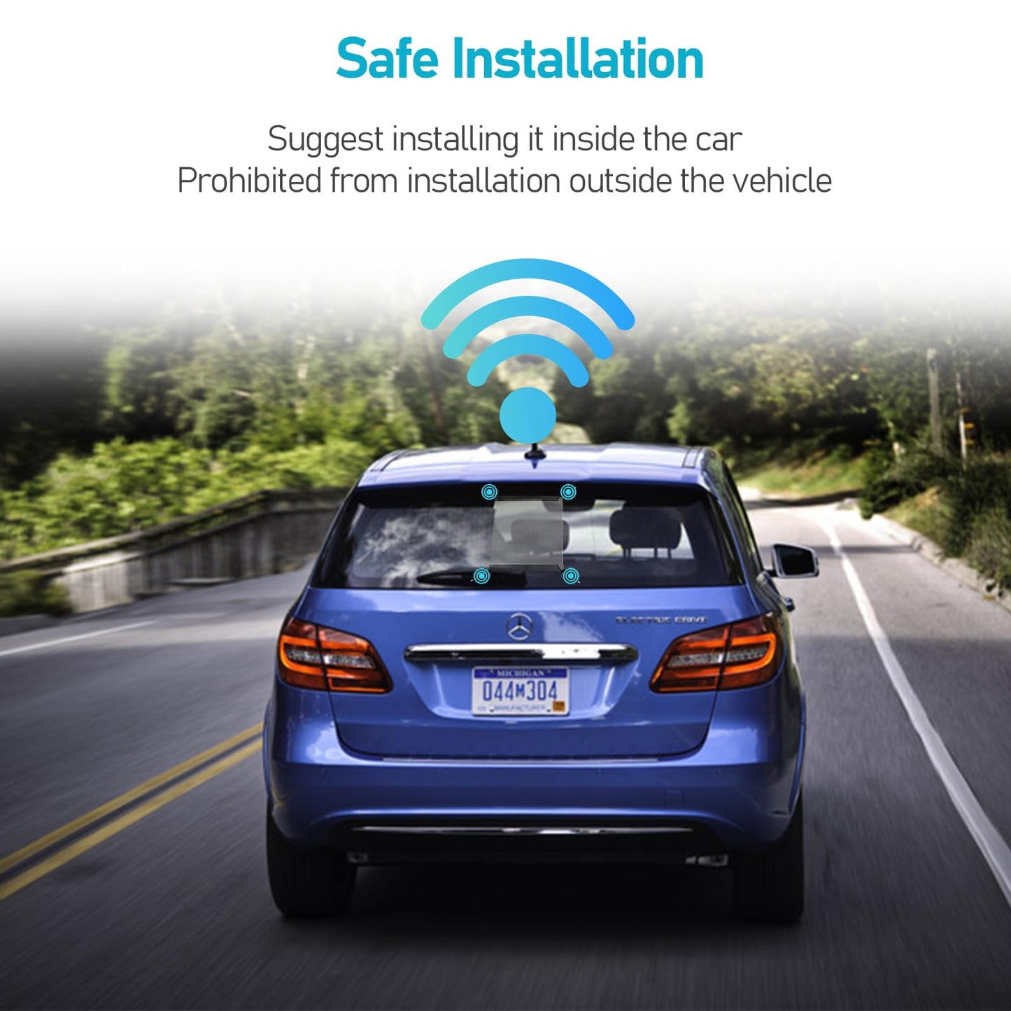 daboot Starlink Mini Mount - Suction Cup Car Mount for Star Link Mini Accessories Mounting Kit for Vehicle Windows and Sunroofs Starlink Mini Roof Holder for Car, RV, Boat, Truck Glass (White)
