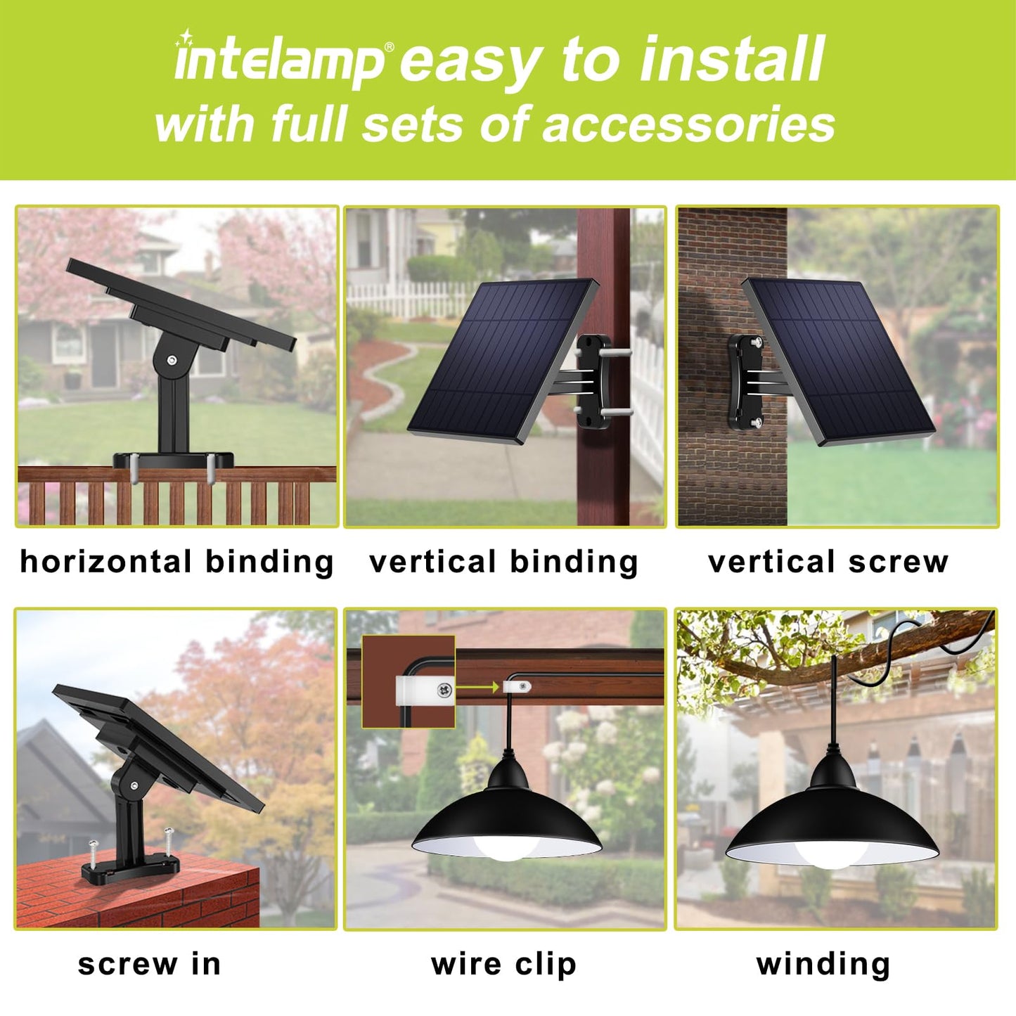 intelamp Solar Pendant Lights, Solar Shed Lights by Remote Control Solar Powered Indoor & Outdoor Lights Hanging Lights，Solar Powered Gazebo Lights Outdoor，for Storage Room Home Yard Porch Balcony