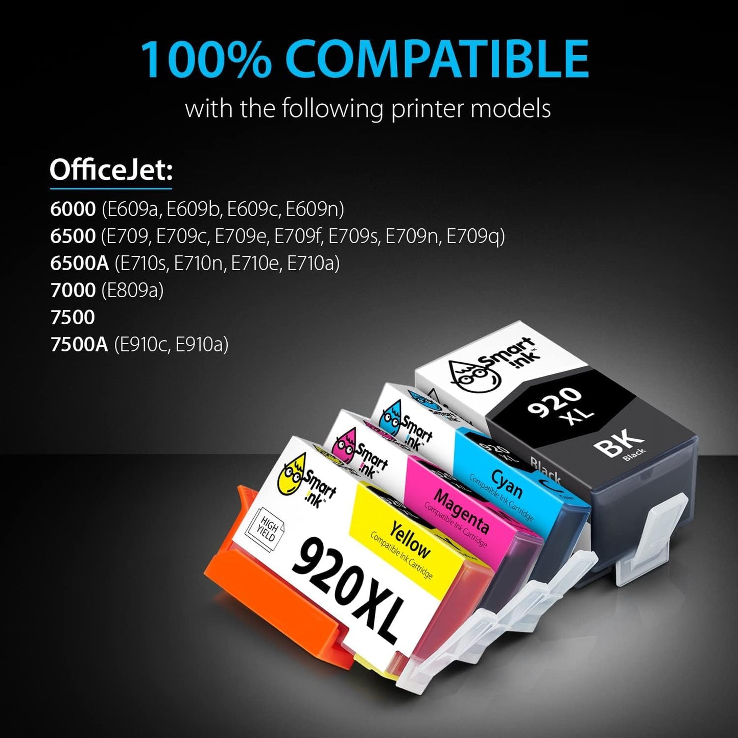Smart Ink Compatible Ink Cartridge Replacement for HP 920 XL 920XL (2BK & 2C/M/Y 8 Pack Combo) Compatible with HP Officejet 6000 6500 6500A 7000 7500 7500A