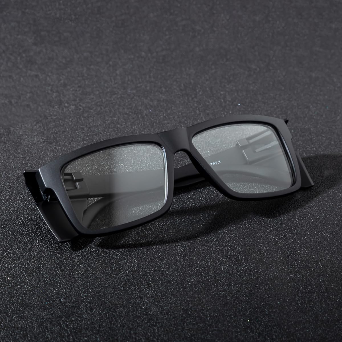 BINGKING Photochromic Safety Glasses, UV400 Blue Light Blocking, ANSI Z87.1, Removable Side Shields, TR90 Frame, Matte Black