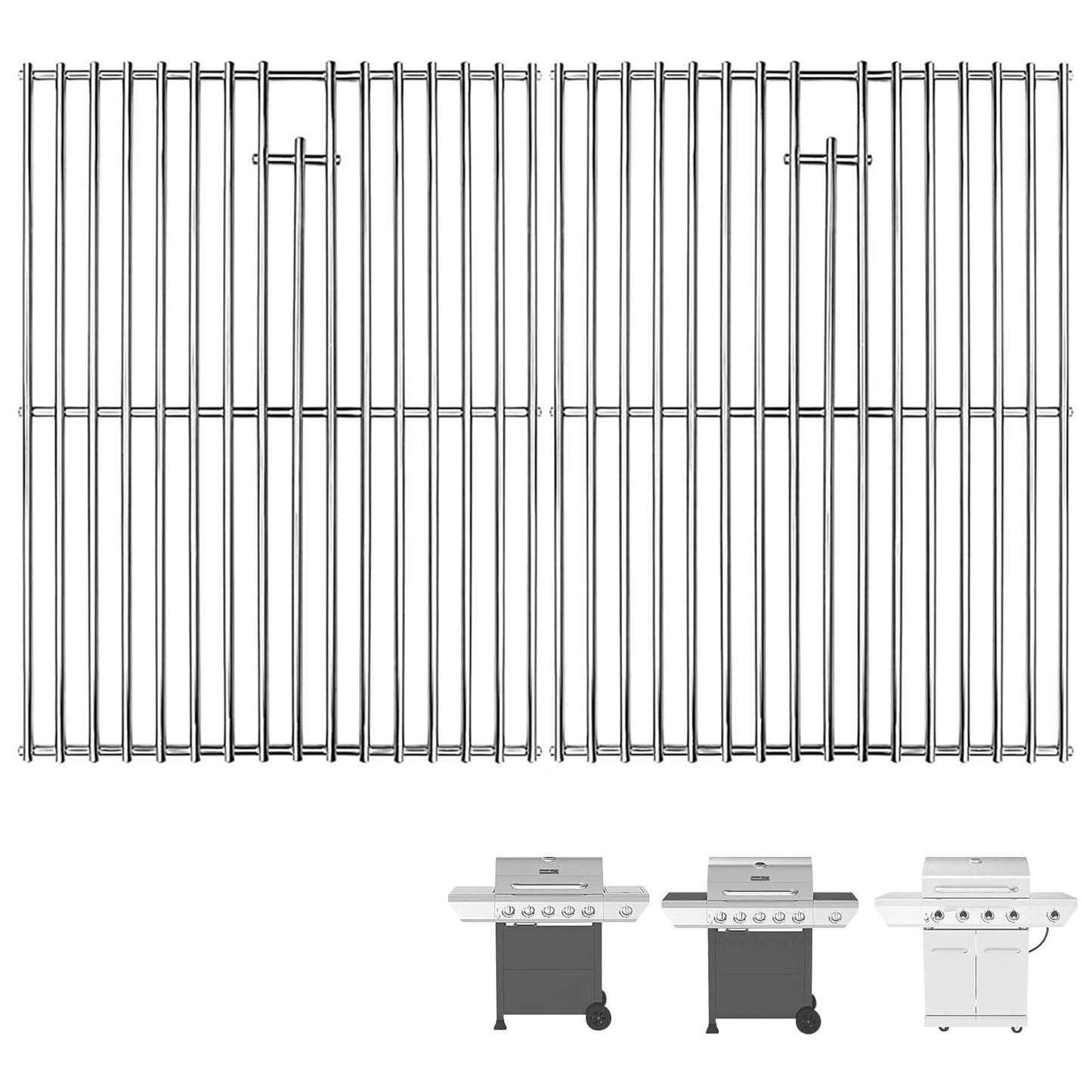 Cooking Grates for Nexgrill 720-0830H 720-0830D 720-0783E 720-0783C 720-0888 Grills 17 Inch Stainless Steel Cooking Grid Grate for Home Depot Nexgrill 4 and 5-Burner Gas Grill, 17" x 13 1/5" 2pcs