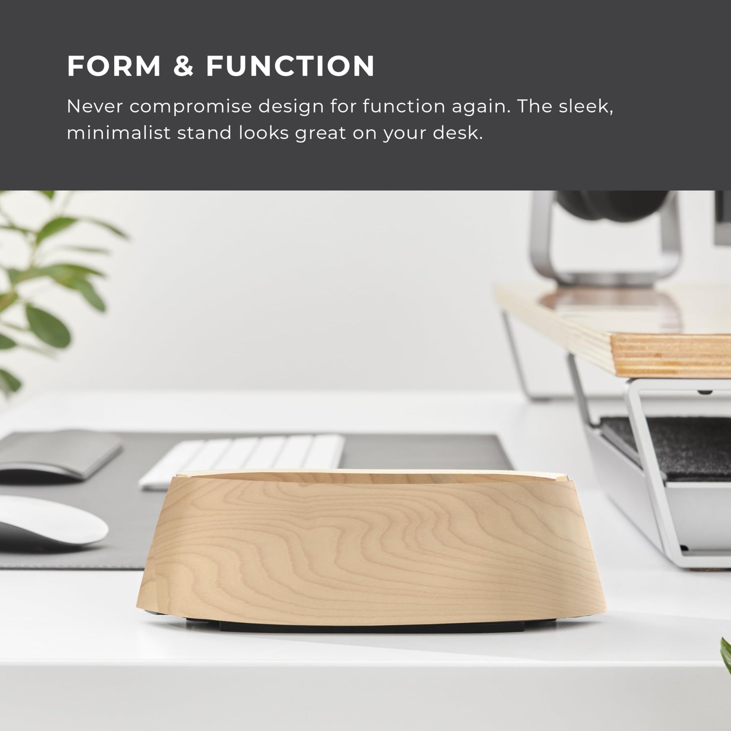 HumanCentric Vertical Laptop Stand in Maple Wood, Upright Adjustable Holder and Dock, Laptop Vertical Stand Fits MacBook Pro and Other Laptops .5" to 1.5, Clamshell Compatible