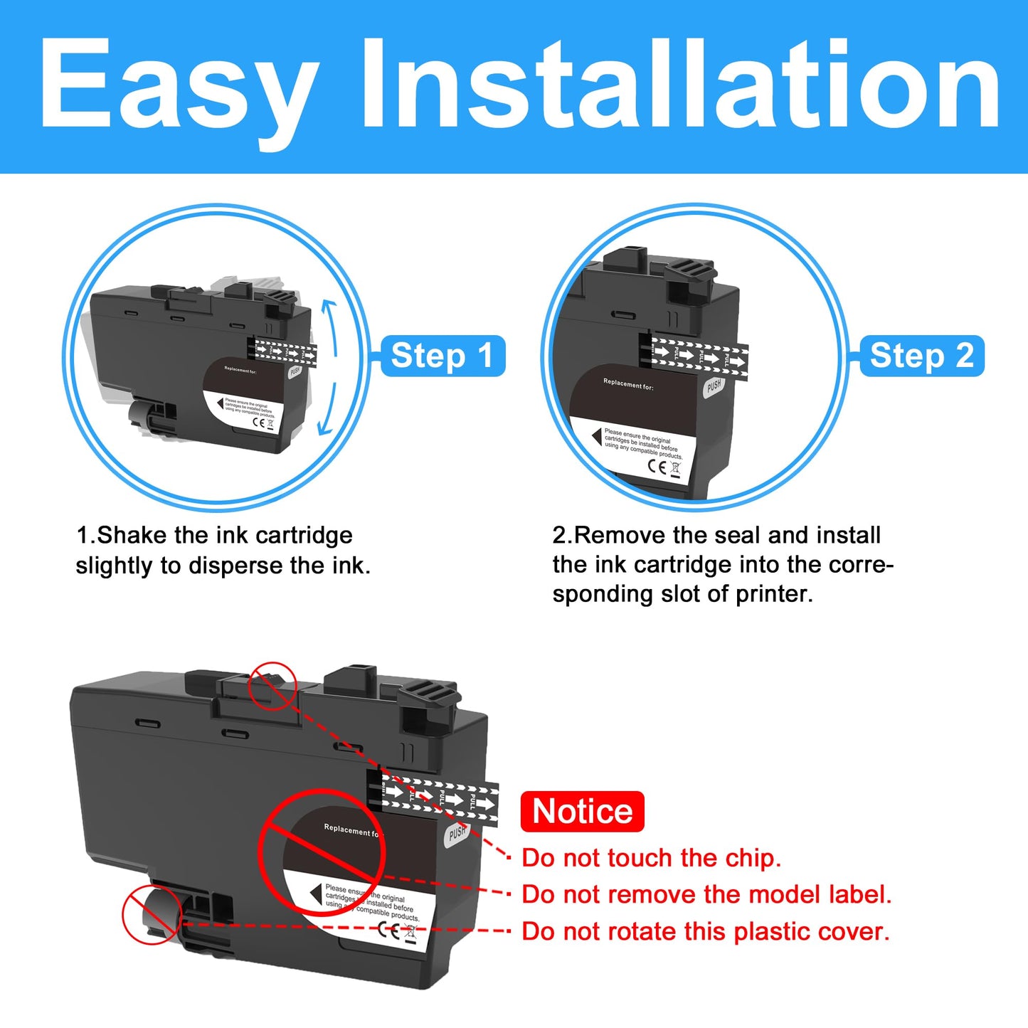 LCL LC404 High Yield Ink Cartridge Replacement for Brother LC404 LC404BK LC404C LC404M LC404Y for MFC-J1205W, MFC-J1215W, MFC-J1205W XL Printers (2Black 2Cyan 2Magenta 2Yellow,8-Pack)