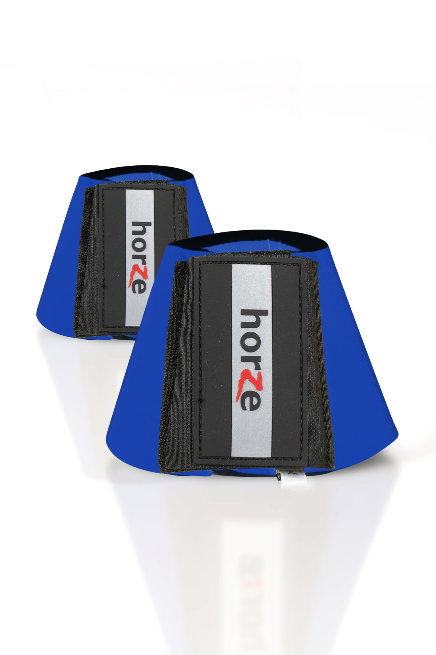 HORZE Pro Overreach Bell Boots for Horses | Neoprene Pair - Blue - XXL