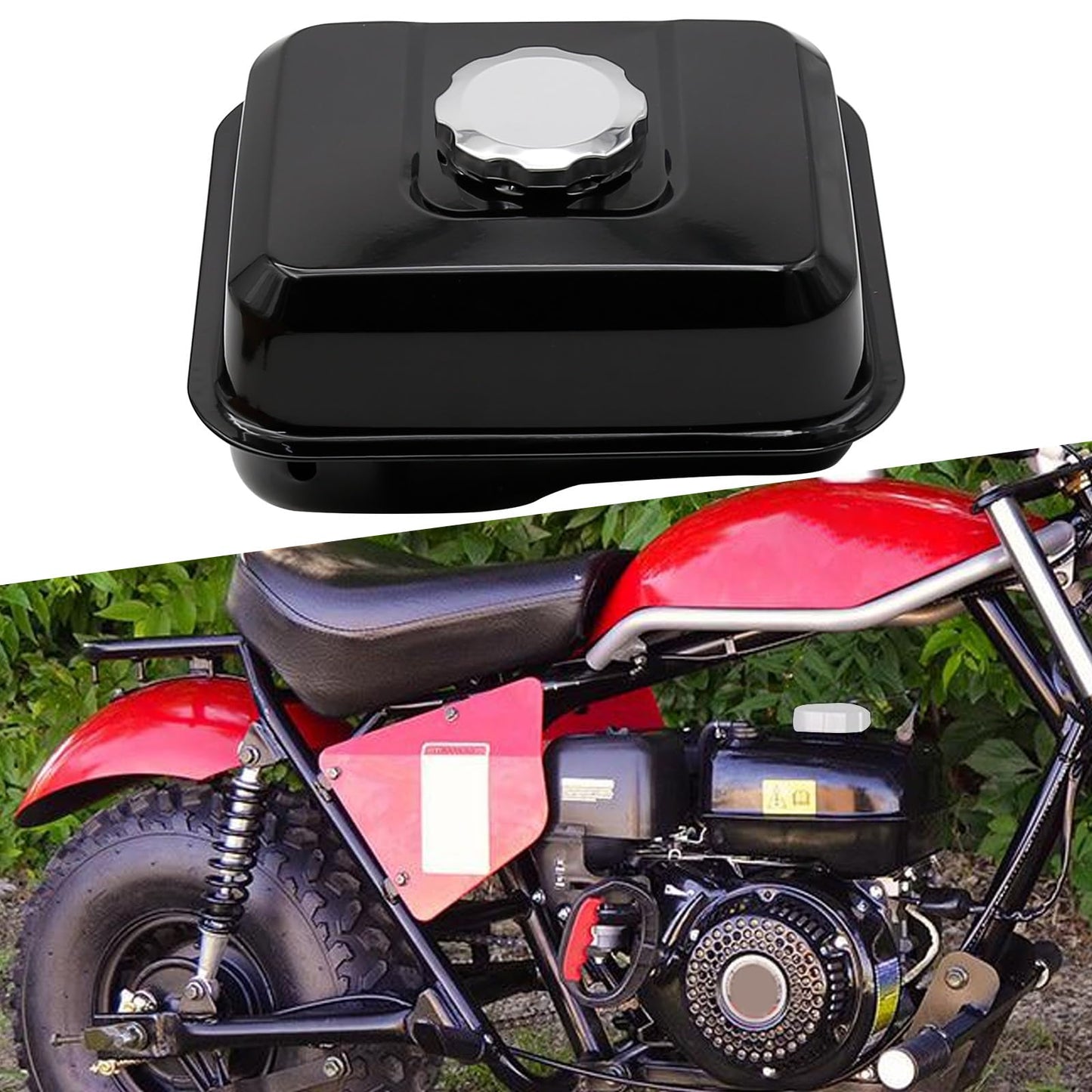 Vkinman Gas Fuel Tank Replacement for Honda GX200 GX160 GX140 Go-Kart Predator Engine Baja Warrior Heat 196CC MB165 MB200 Mini Bike 5.5HP 6.5HP Engine 17510-ZE1-020ZA