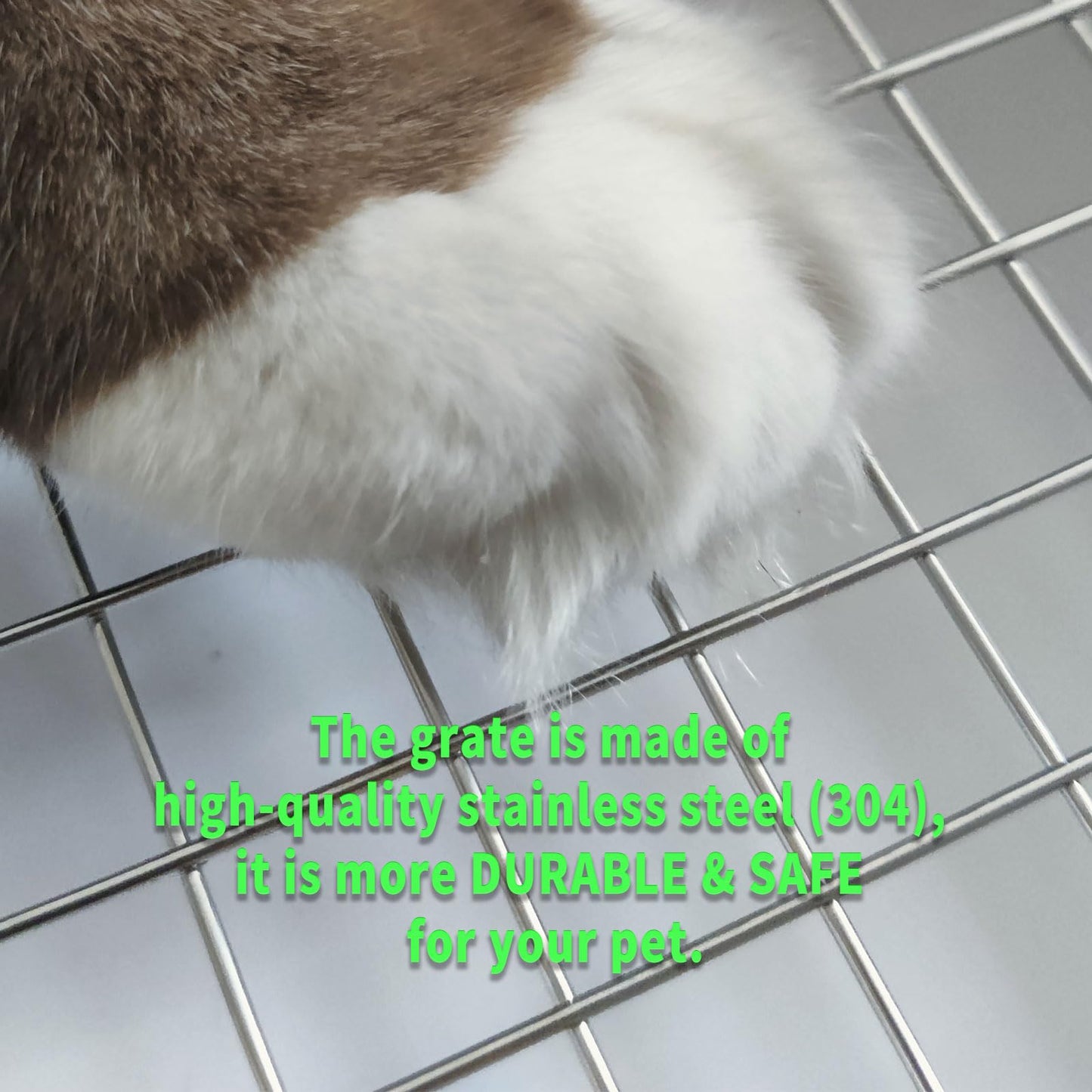 Extra Large Flemish Giant Rabbit Litter Box with Metal Grate, Bunny Toilet for Cage, Small Animal Potty Trainer