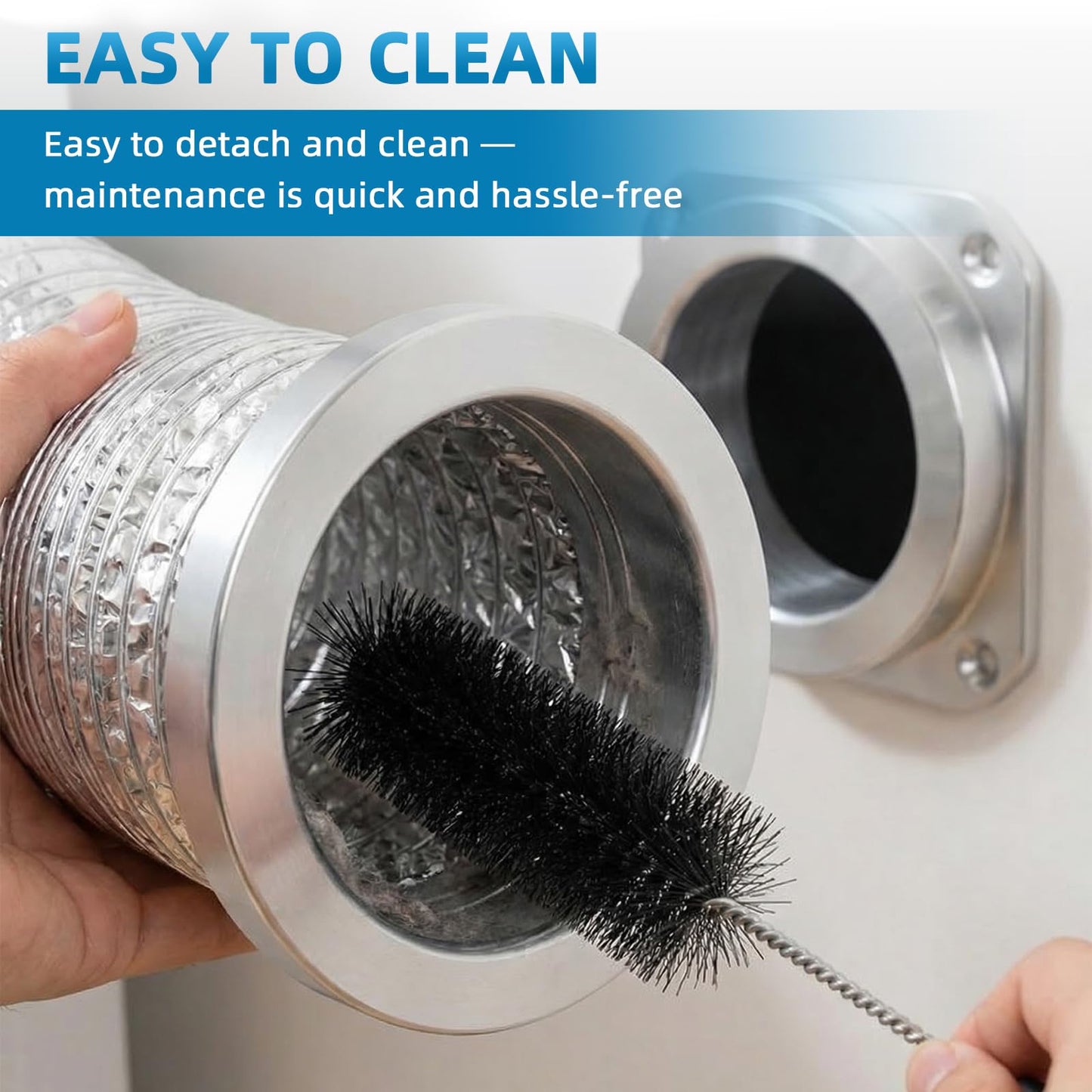 AURYAO Upgrade Magnetic Dryer Vent Coupling Kit with Quick Connect & Airtight Seal Ring 3.26Ft 4" Dryer Vent Hose, Quick Connector for Easy Cleaning & Installation