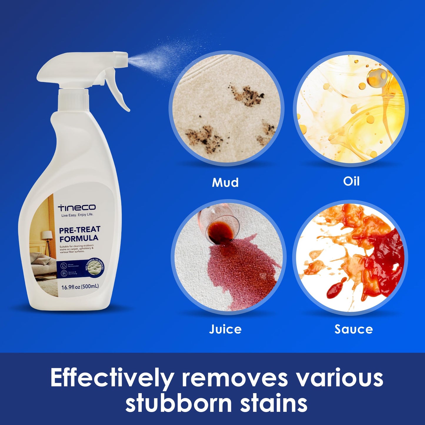 Tineco Carpet Pretreat Formula and Carpet Cleaning Solution for Carpet ONE Cruiser