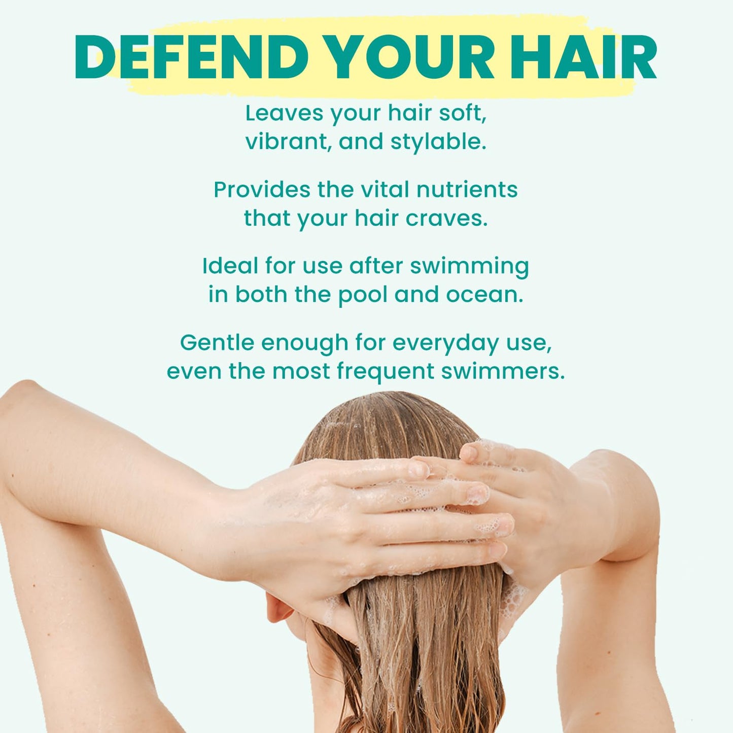 AQUA GUARD Everyday Conditioner for Pool Moms and Swimmers - Smoothes, Softens & Protects Hair - Paraben and Gluten Free, Vegan, Color Safe, Leaping Bunny Certified (2 Bottles)