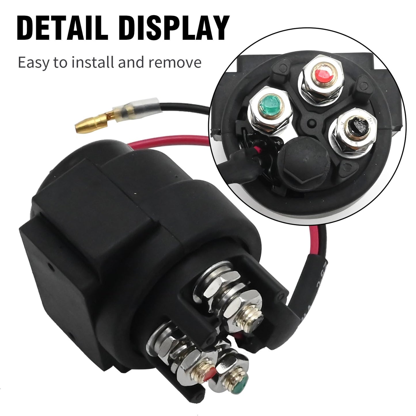 EATAKWARD Waterproof Starter Relay, 12V ATV Starter Relay, Weatherproof Automotive Relay Replacement for Can-Am Quest 500 650 Traxter 650 Traxter Max 650 Replaces 710000344