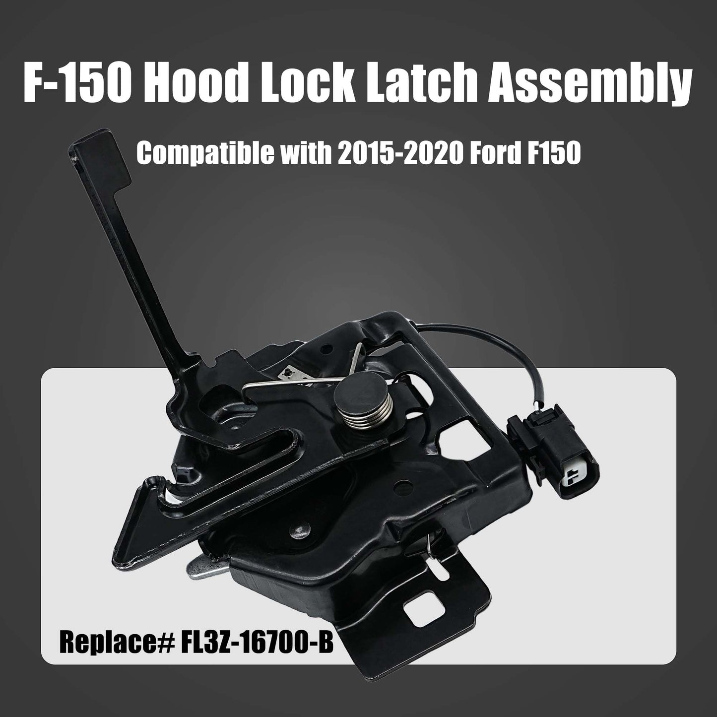 LEVANLIGHT Front Bonnet Lock Hood Latch Compatible with Ford F-150 2015 2016 2017 2018 2019 2020, Replaces# FL3Z-16700-B FL3Z16700B