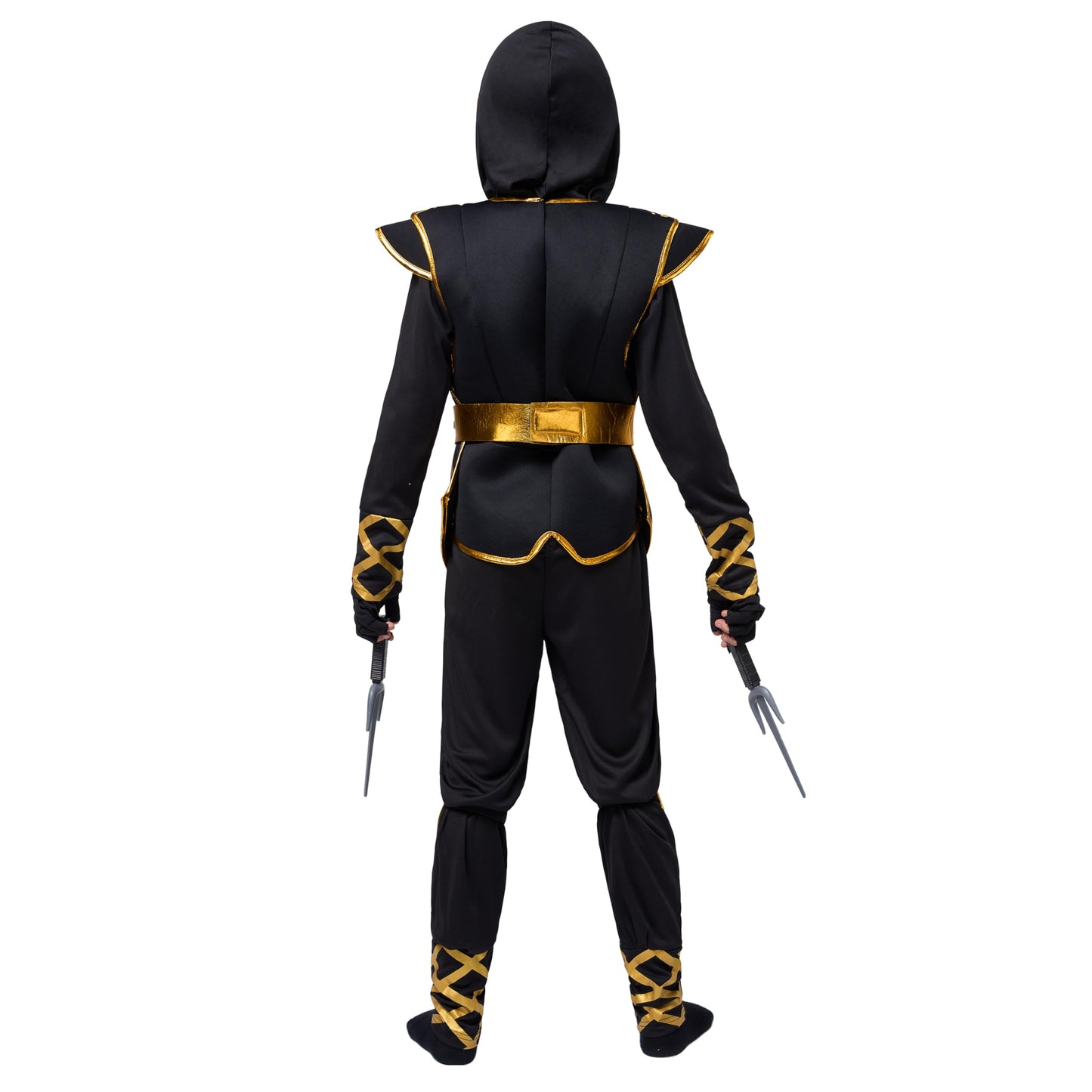 Spooktacular Creations Kids Golden Ninja costume for Boys Halloween Dress Up-S