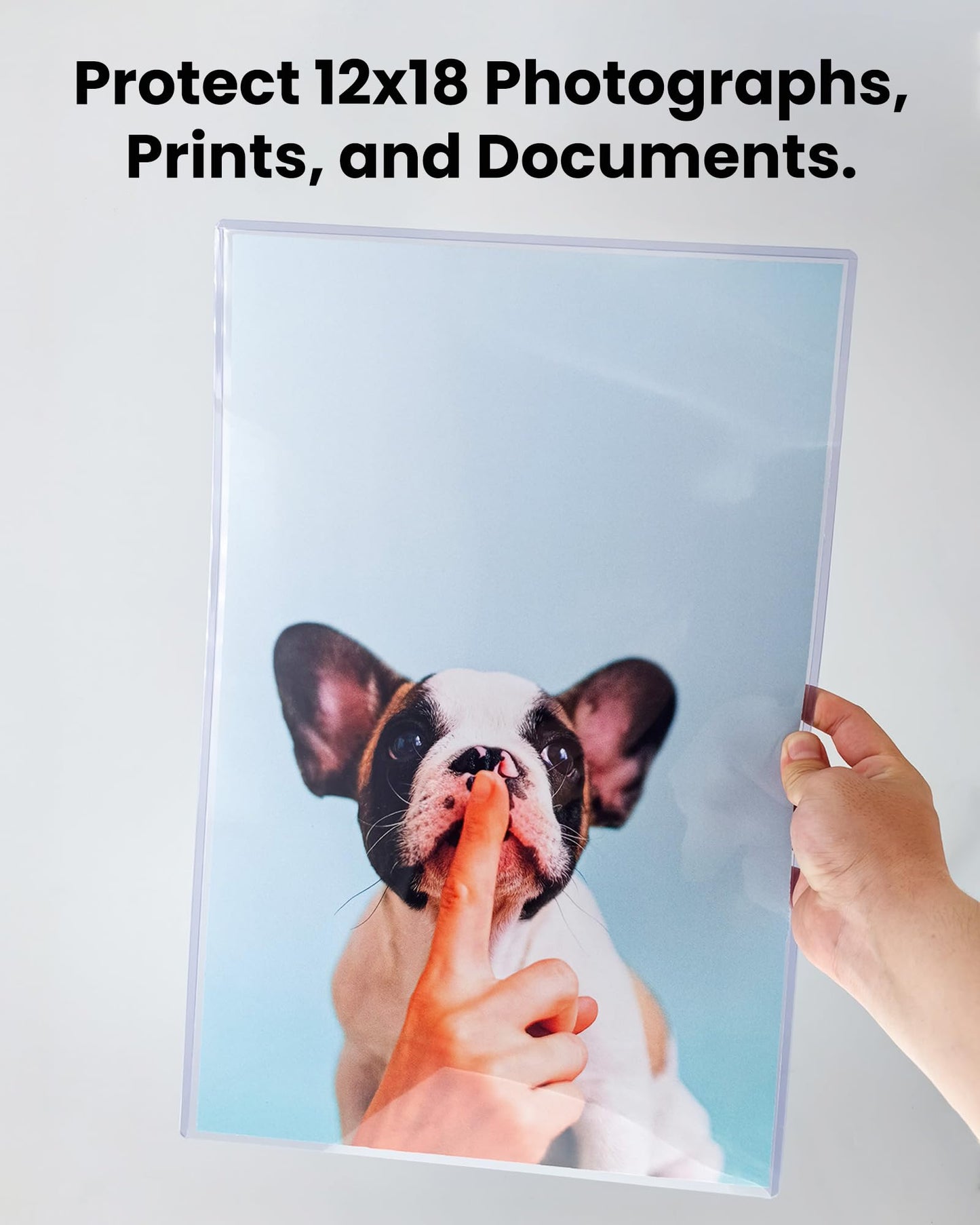 HYARUAT 12x18 Toploader - Clear Semi-Rigid PVC Sheet Protectors, Hard Plastic Sleeves for Lithographs, Posters, and Prints (10-Pack)