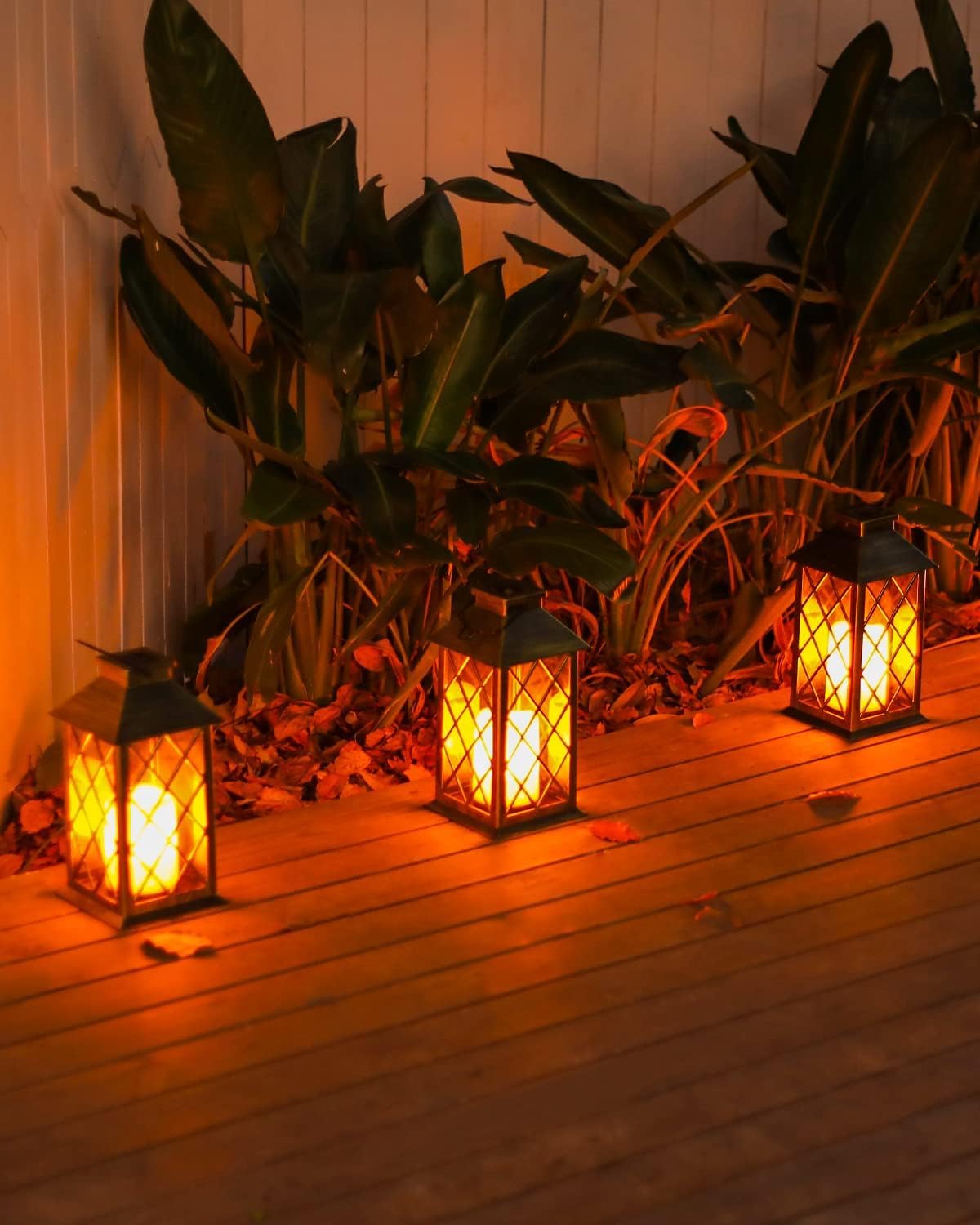 2 Pack Solar Lanterns, OxyLED LED Solar Lights Outdoor Hanging Lanterns Solar Powered with Handle, Waterproof Flickering Flameless Candle Lights for Yard Party Decoration, Garden Gifts for Mom