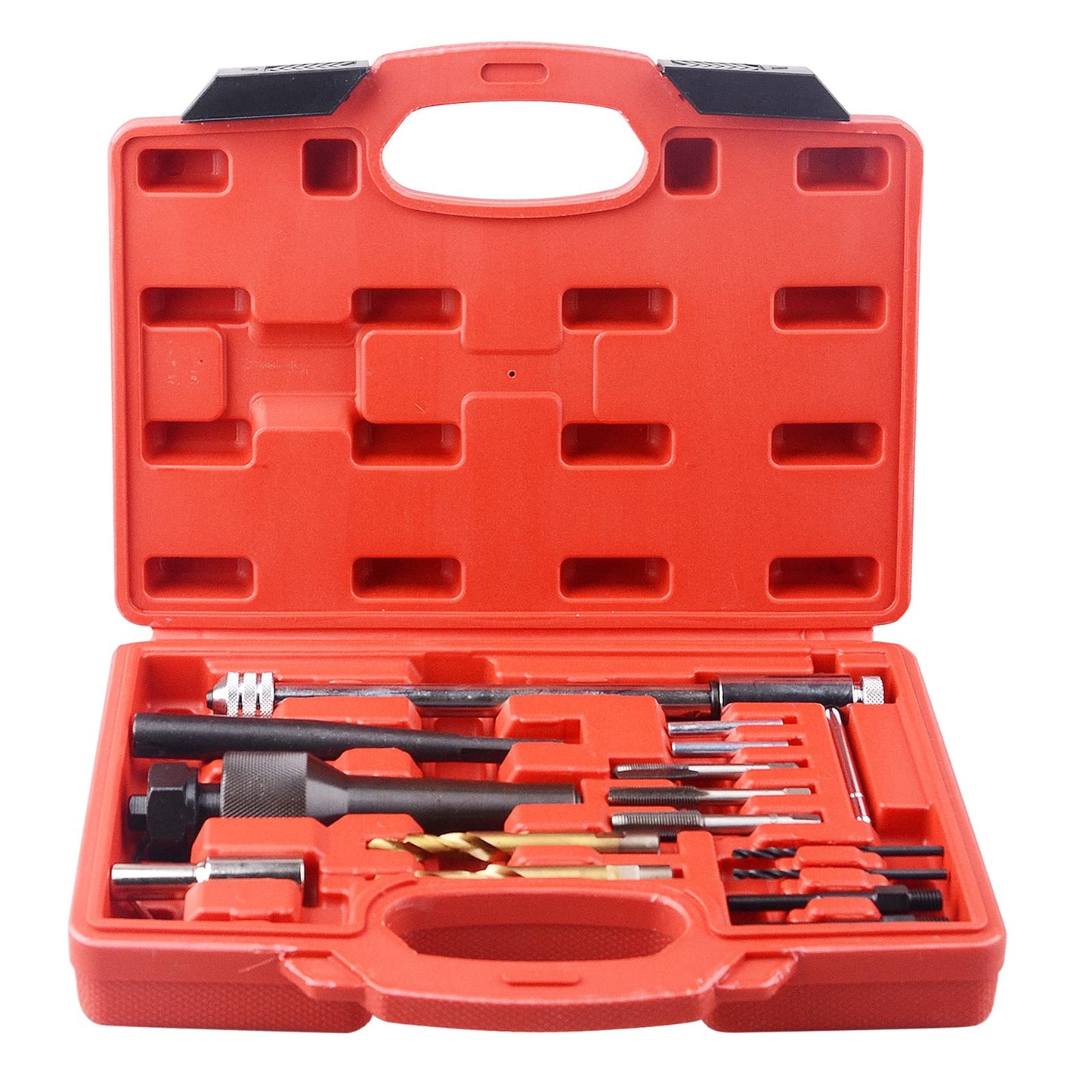 DAYUAN 16pcs Glow Plug Removal Tool, 8mm 10mm Damaged Glow Plug Extractor Repair Tool Set for Cylinder Heads 0.3in 0.4in Glow Plug Remover Kit