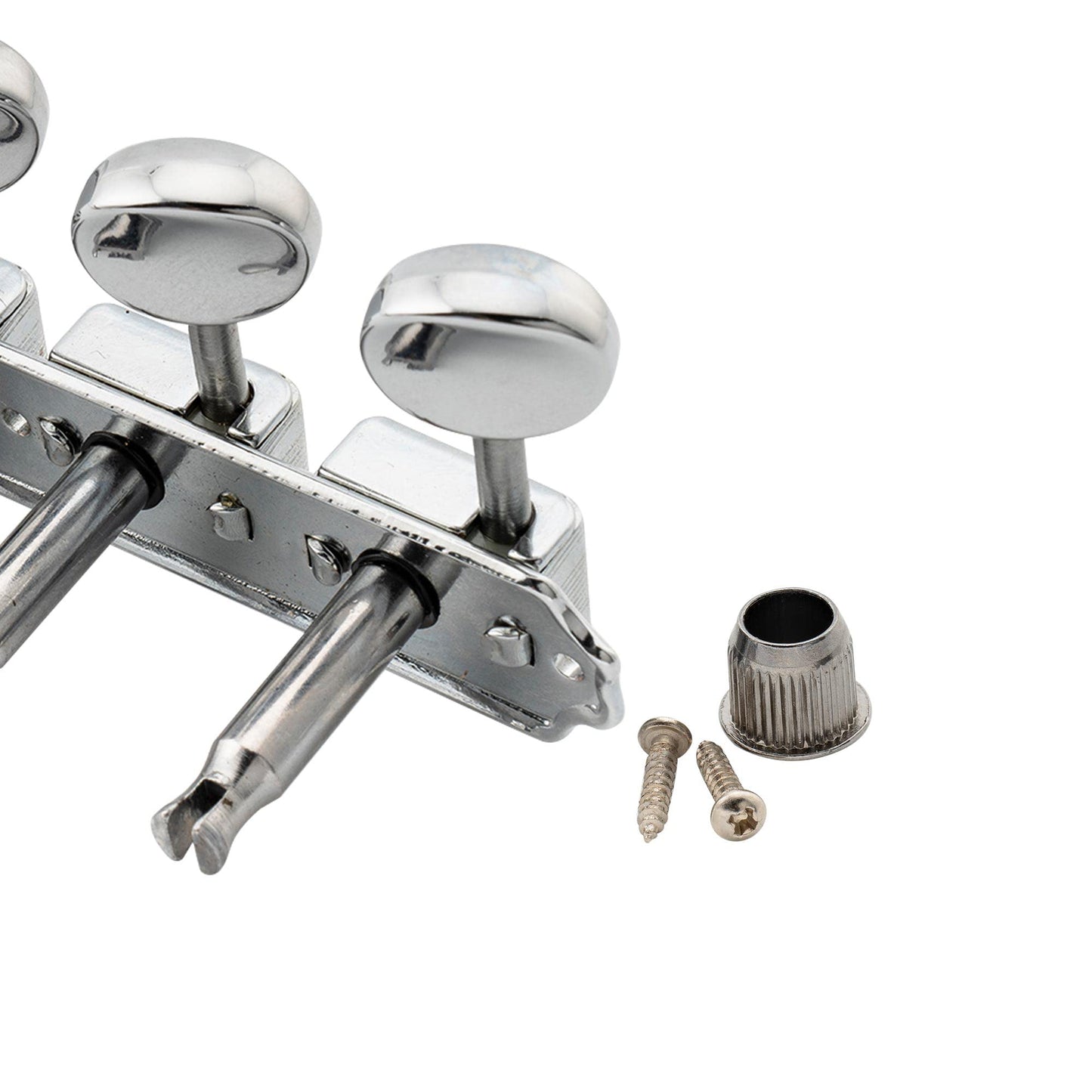 Wilkinson Deluxe WJ55S Vintage 6 Inline Split Shaft Guitar Tuners Machine Heads Tuning Pegs for Squier Fender Classic Vibe Strat/Tele Style Electric Guitar, Chrome