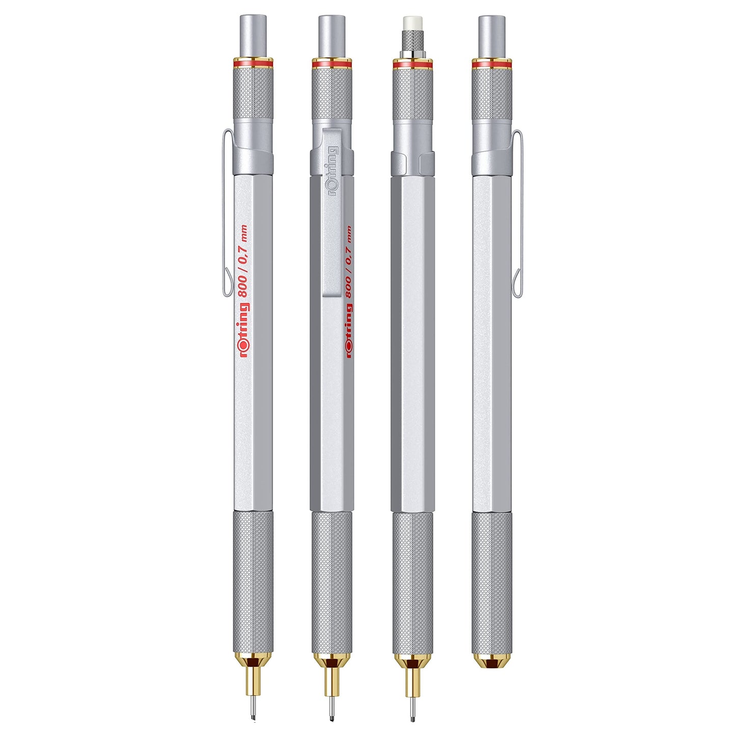 rOtring 800 Retractable Mechanical Pencil, 0.7 mm, Silver (1854234)