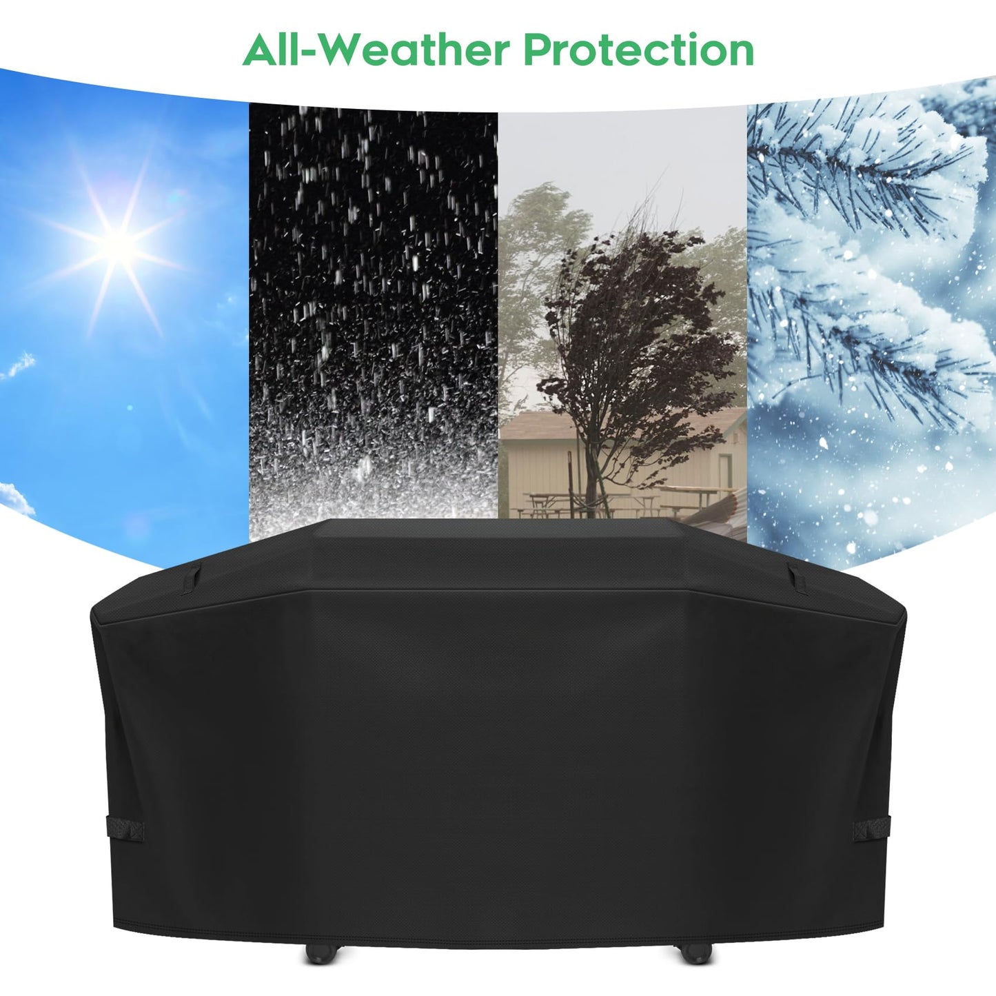 EZ-DONGTENG Heavy-Duty 600D Grill Cover fit for Weber Slate 36" Flat Top Griddle Grill，3400120 Weber Slate 36" Griddle Outdoor Waterproof Griddle Cover