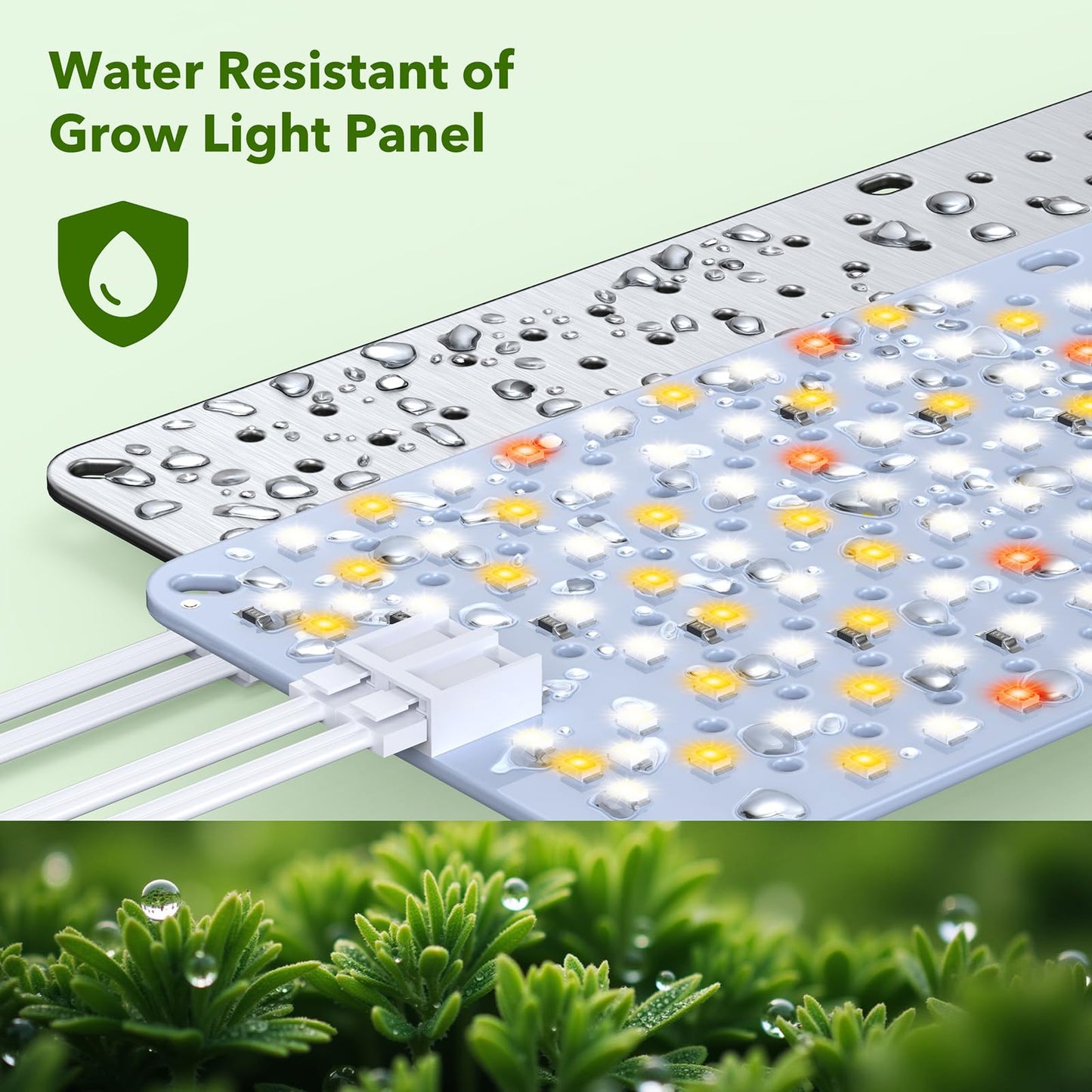 SDOVUERC Full Spectrum Grow Lights, 36W(Actual Power) Plant Lights for Indoor Plants with Daisy Chain, Sunlike Spectrum,768 LEDs and 4/8/12/16/20H Timer for Plant Growing(Pack4)