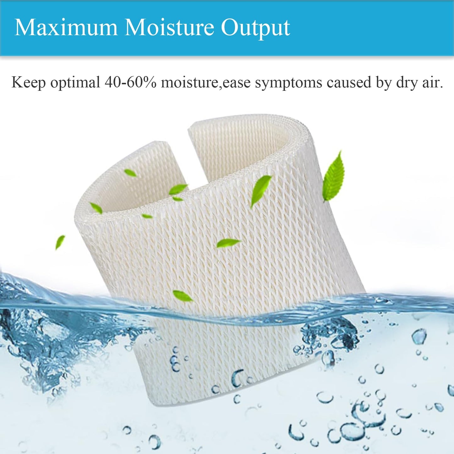 KeYiJia 2 Packs MAF2 Replacement Wicking Humidifier Filter Compatible with Moist AIR Models MA0600 MA0601 MA0800 MA08000 Compatible with Kenmore Models 15408 154080 17006 29706 29988 29880C