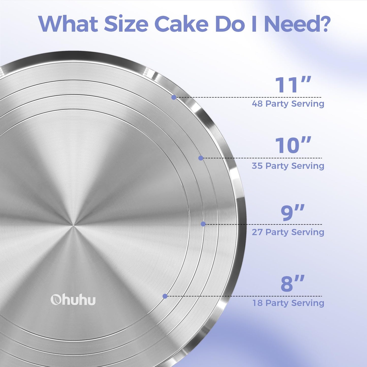 Cake Turntable, Ohuhu Premium Aluminium 12''Cake Stand with Anti-Slip Base - BPA-Free, Smooth Rotation for Cake Decorating, Valentine's Day Gift for Her, Baker, Mom