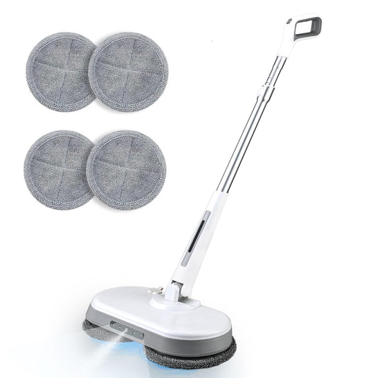 Cordless Electric Mop, Dual Motor Powerful Spin Mop 2000 mAh, Floor Polisher,1H Rechargeable Power Mops with LED Light/Water Sprayer, Electric Mops for Floor Cleaning for Hardwood, Tile, Rotate 180°