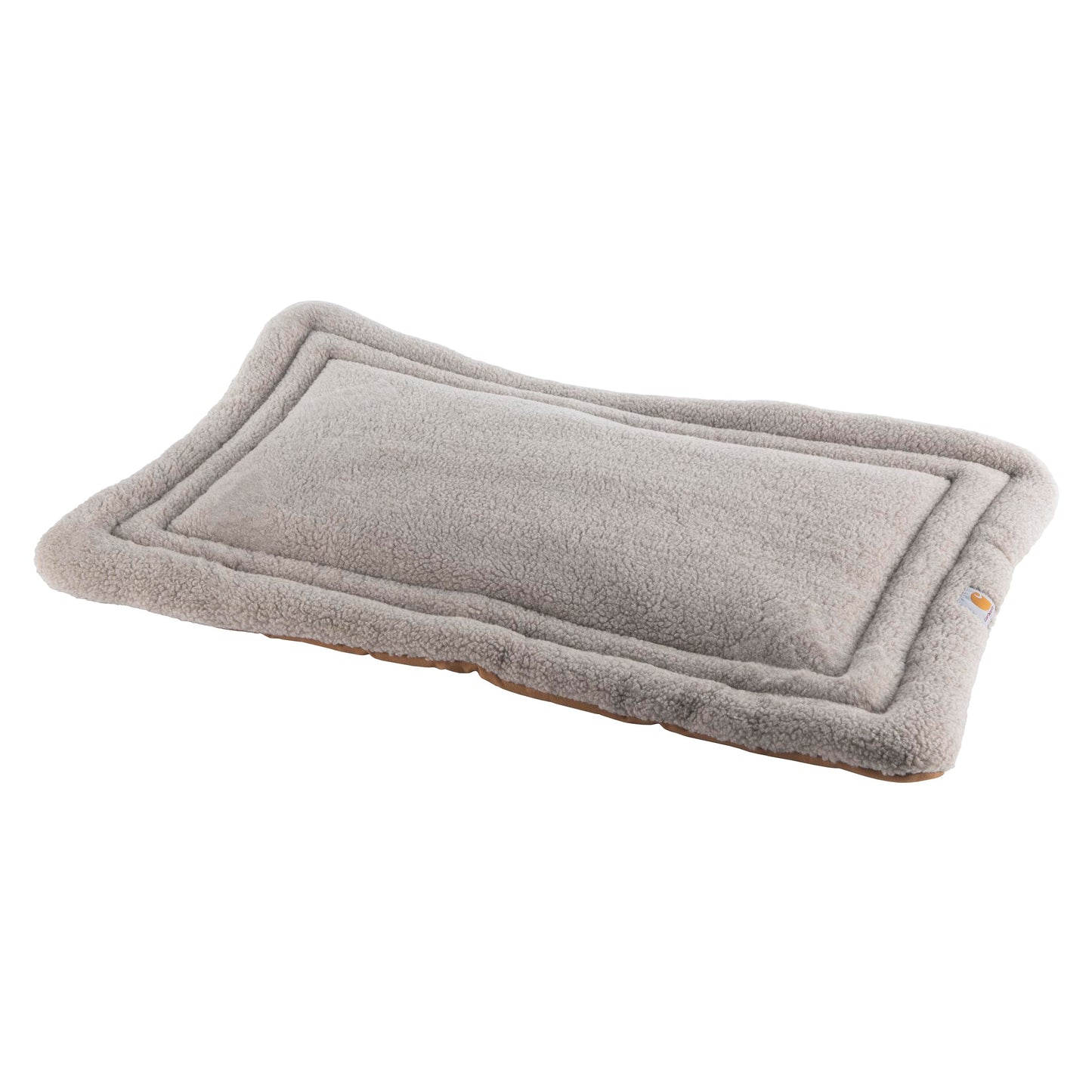 Carhartt Durable Firm Duck Sherpa Top Dog Napper Pad, Washable Duck Canvas Pads for Dogs, Sherpa Top Napper Pad (Carhartt Brown), Small