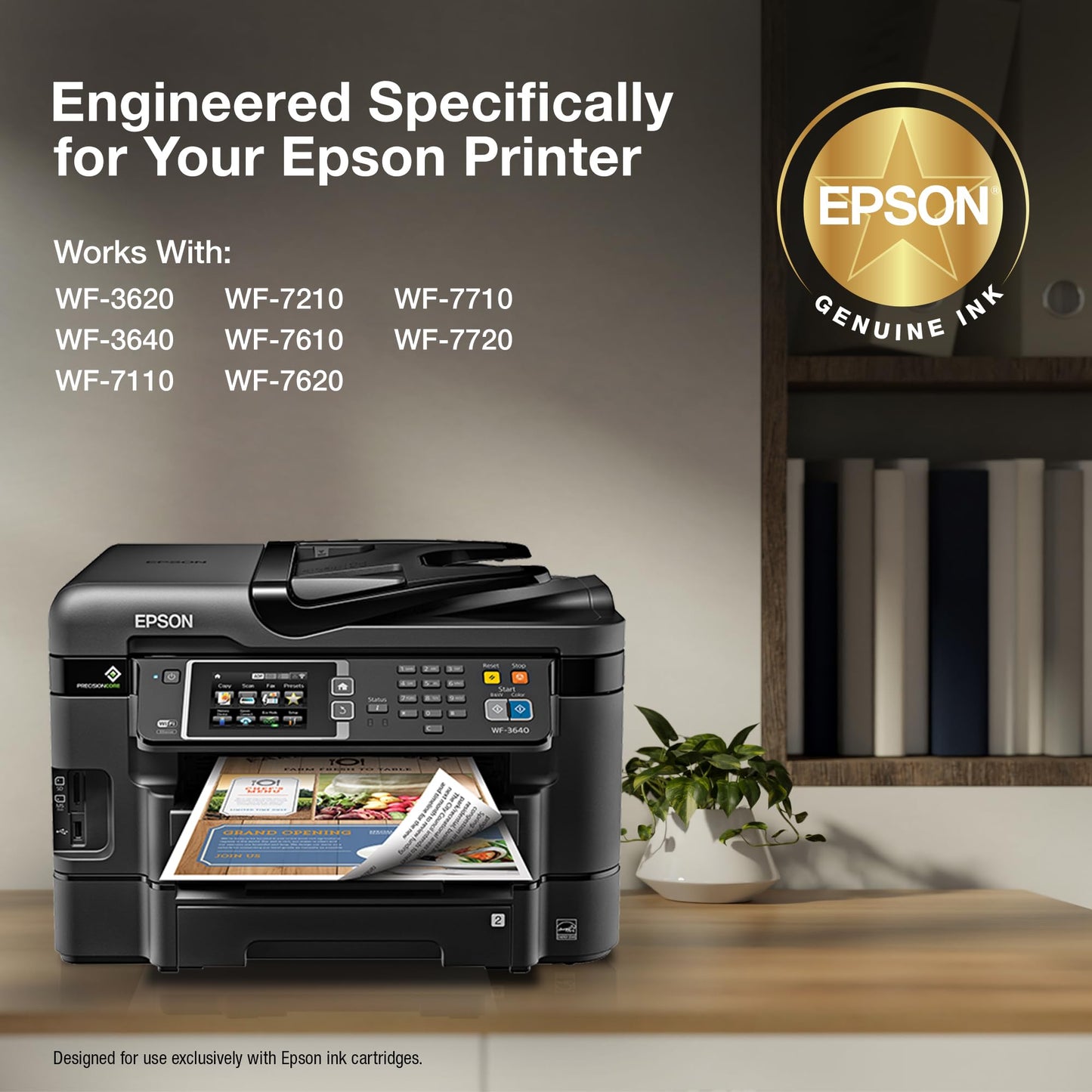 EPSON 252 DURABrite Ultra Ink Standard Capacity Color Combo Pack (T252520-S) Works with Workforce WF-3620, 3640, 7110, 7610, 7620, 7710, 7720, 7210