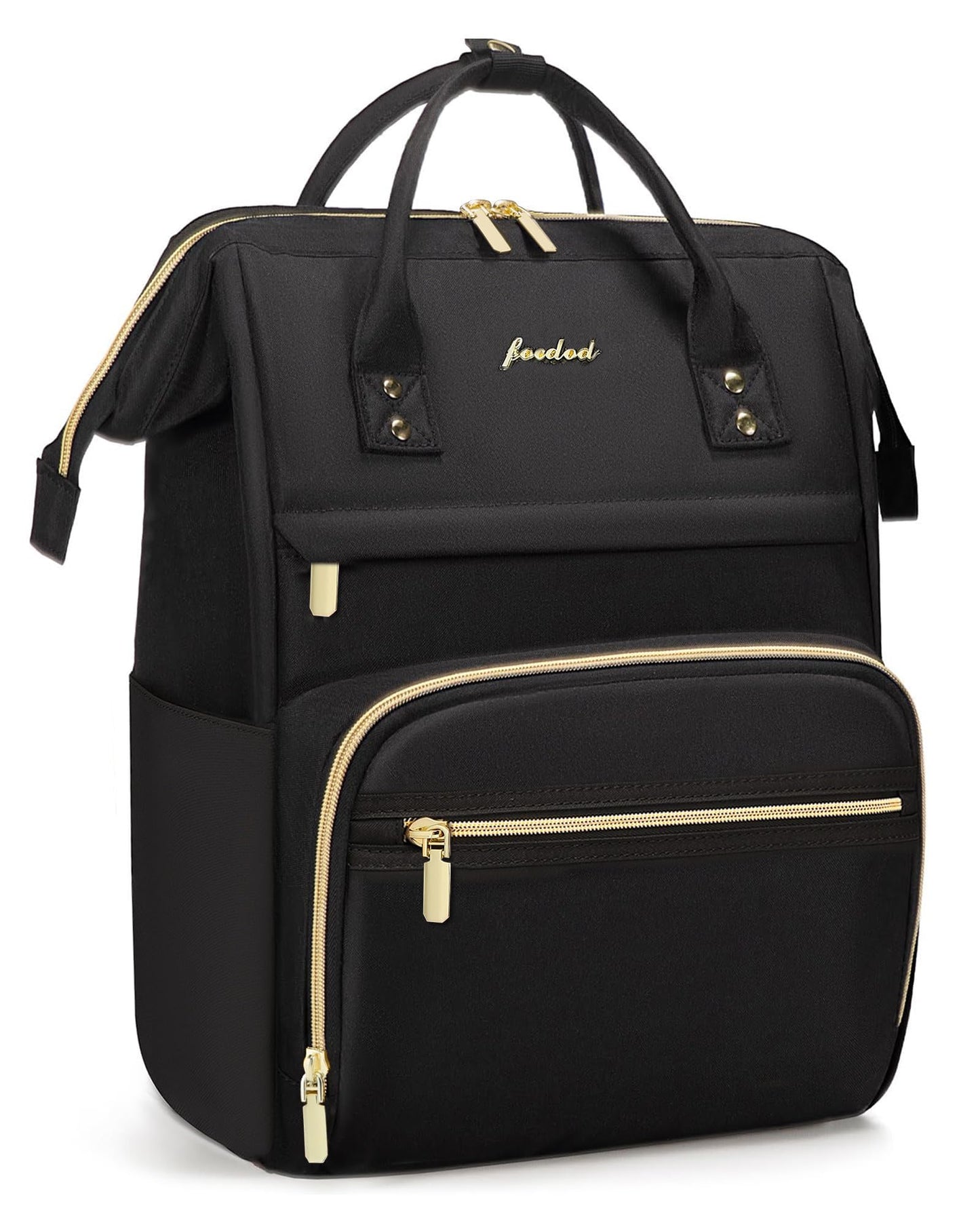 Women Laptop Backpack Teacher Bags: 17.3 Inch Nurse Computer Backpack with USB Port Work Bag Stylish Travel Daypack Bookbag Waterproof for Business Woman Gifts BLACK