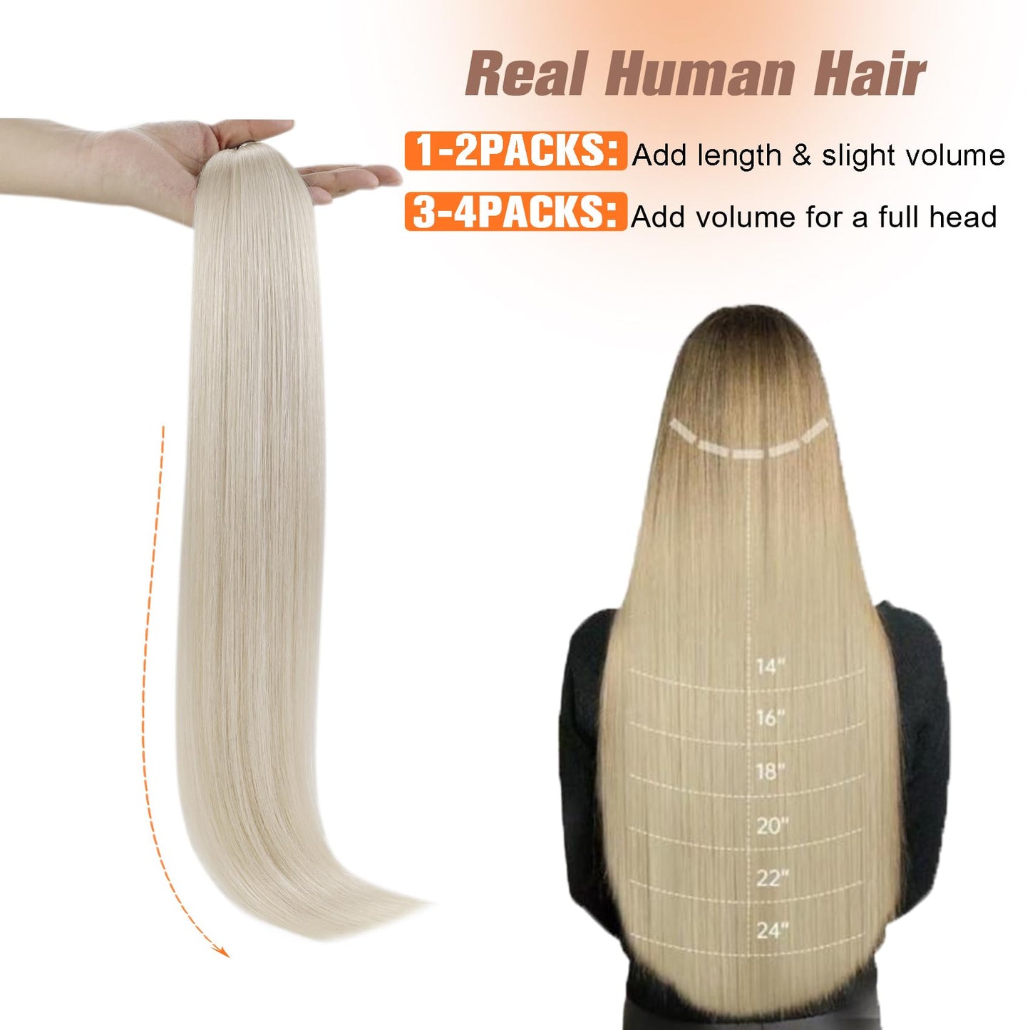 Sunny Hair I Tip Hair Extensions Real Human Hair 50g Straight Remy Human Hair Extensions for Women Itip White Platinum Blonde 14inch