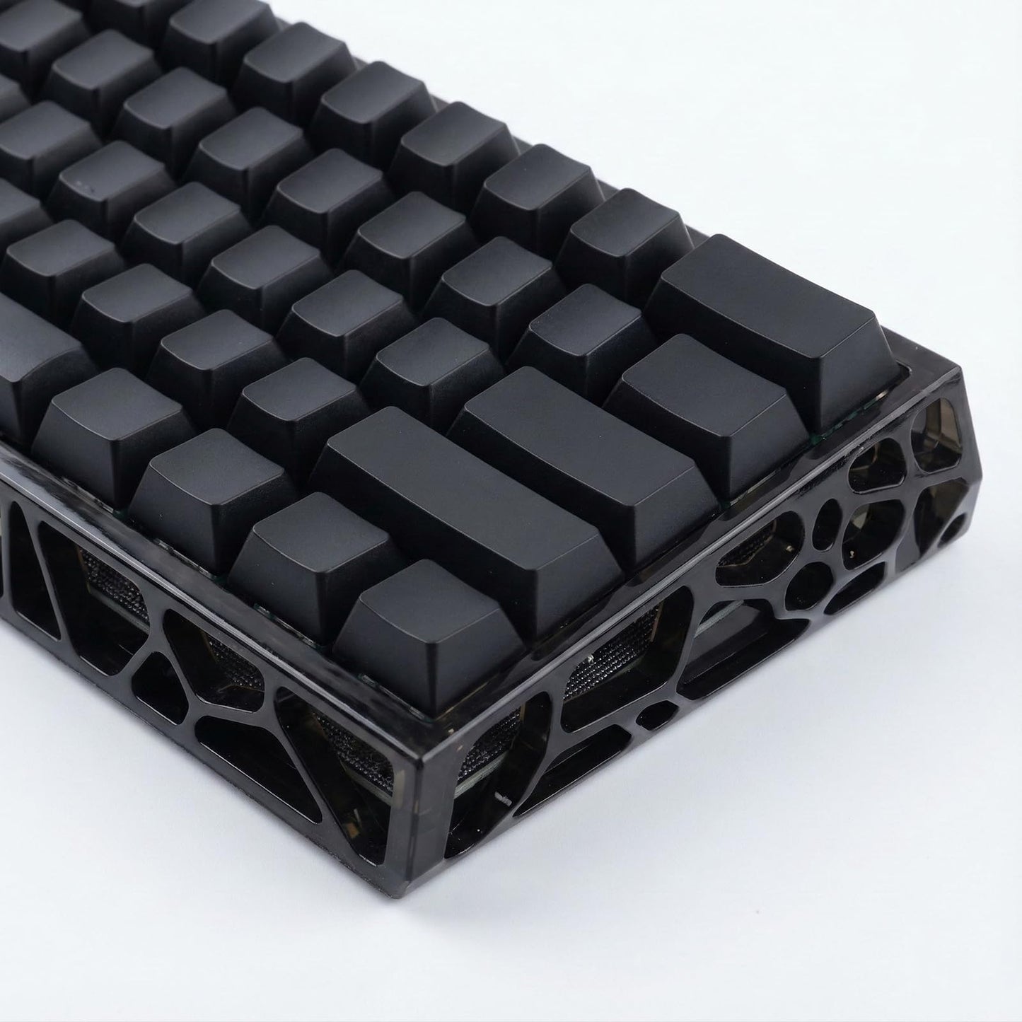 Hyekit 60% Transparent Polycarbonate Keyboard Case for Wooting60 Mad60 Win60 GH60 HM66 M6lite Rakka - Easy Installation
