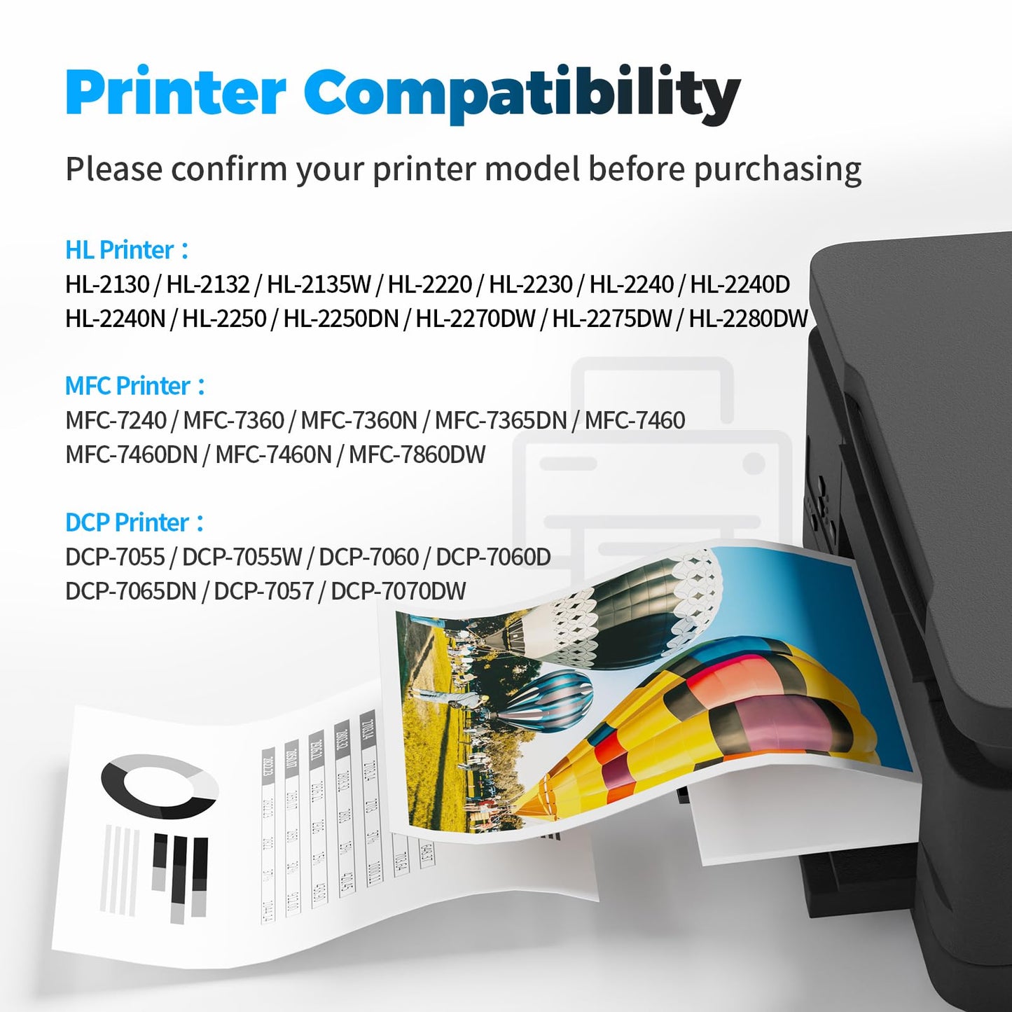 BAIINK Compatible TN450 TN420 Toner Cartridge Replacement for Brother TN450 TN-450 TN420 TN-420 Compatible with HL-2270DW HL-2280DW HL-2230 MFC-7360N MFC-7860DW DCP-7065DN Intellifax 2840 2940 Printer