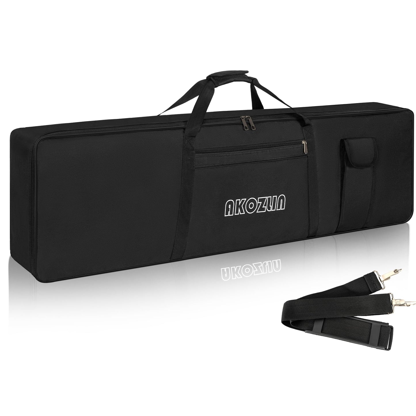 AKOZLIN 88 Keys Keyboard Case Portable Electric Keyboard Piano Gig Bag 600D Oxford Cloth Size 54.1"×6.69"×13.18", Black