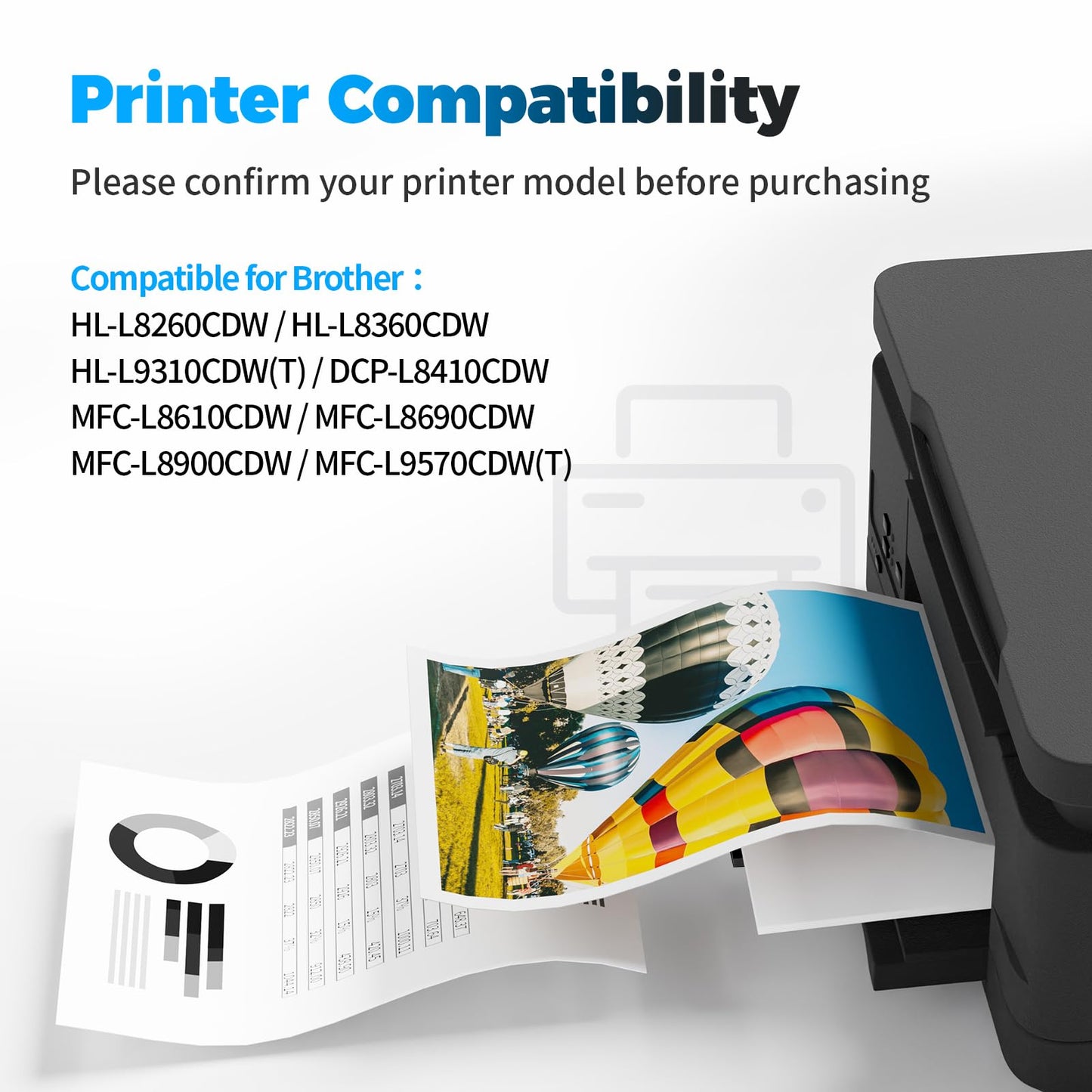 BAIINK Compatible Toner Cartridge Replacement for Brother TN436 TN-436 TN436BK TN433 TN431 Compatible for Brother HL-L8360CDW HL-L8260CDW MFC-L8900CDW MFC-L8905CDW MFC-L8690CDW MFC-L8610CDW (4 Pack)