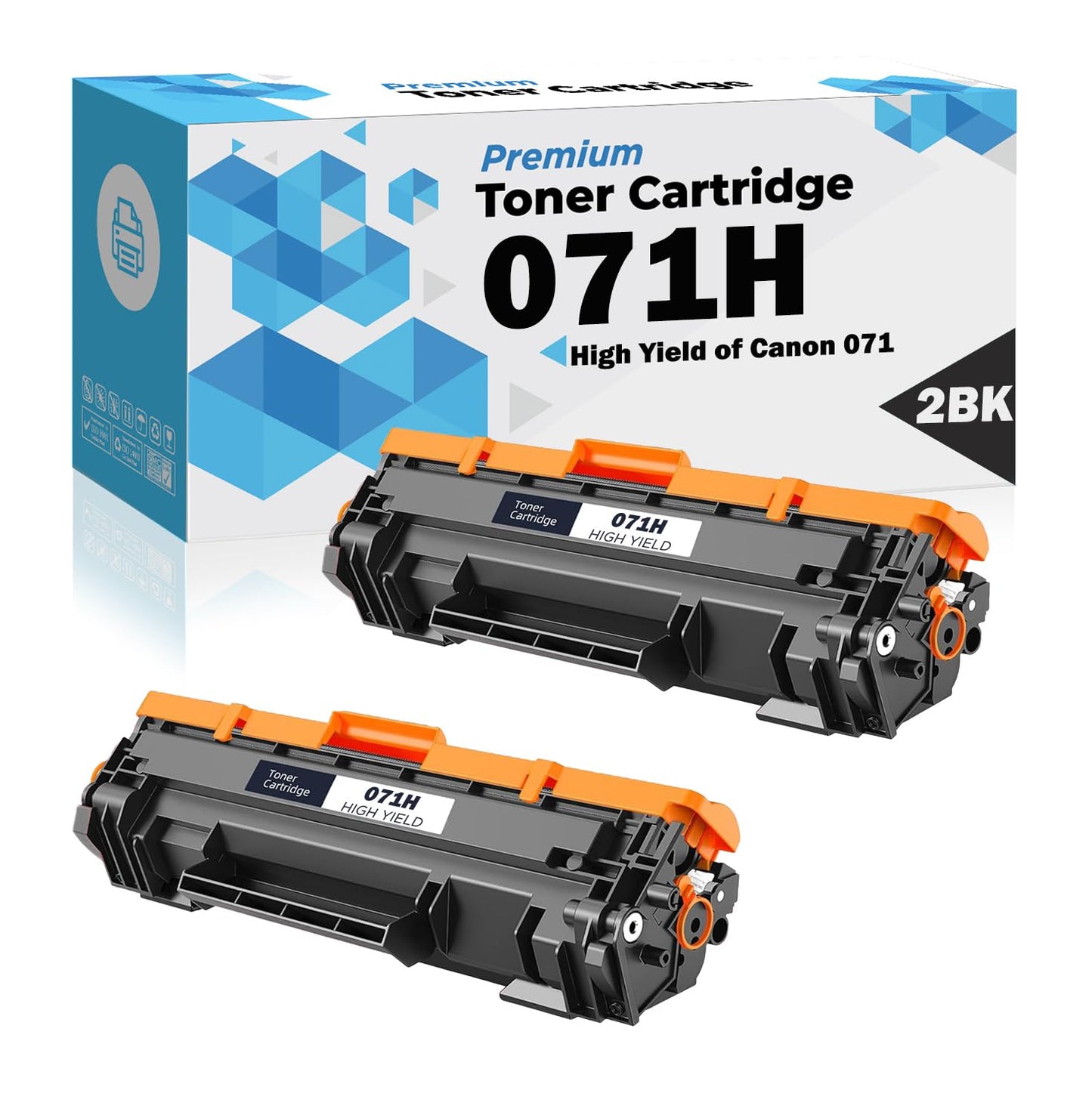 ULTMAX® 071 Compatible Replacement for Canon 071 Toner Cartridge 071H High Yield Black CRG-071 CRG071 canon071 - ImageClass LBP122dw MF272dw MF273dw MF275dw i-SENSYS MF272dw MF275dw (2PK)