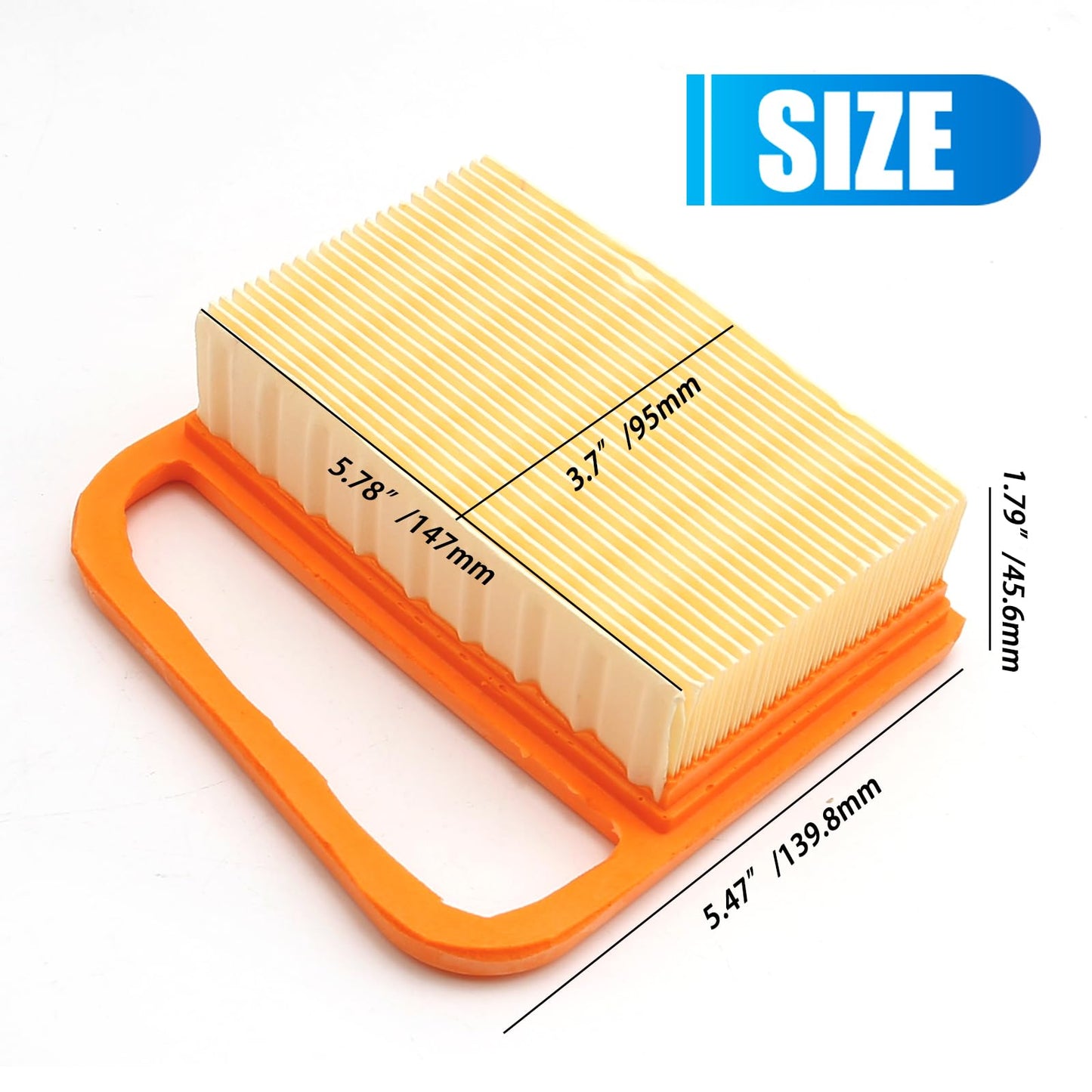 laffoonparts 5 Pack TS420 Air Filter for Stihl Concrete Cutoff Saw TS410 TS420 TS410Z TS420Z TS480 TS500i Cutquik Saws, Air Filter Pre Cleaner Kit Replace#4238 141 0300 4238-140-1800