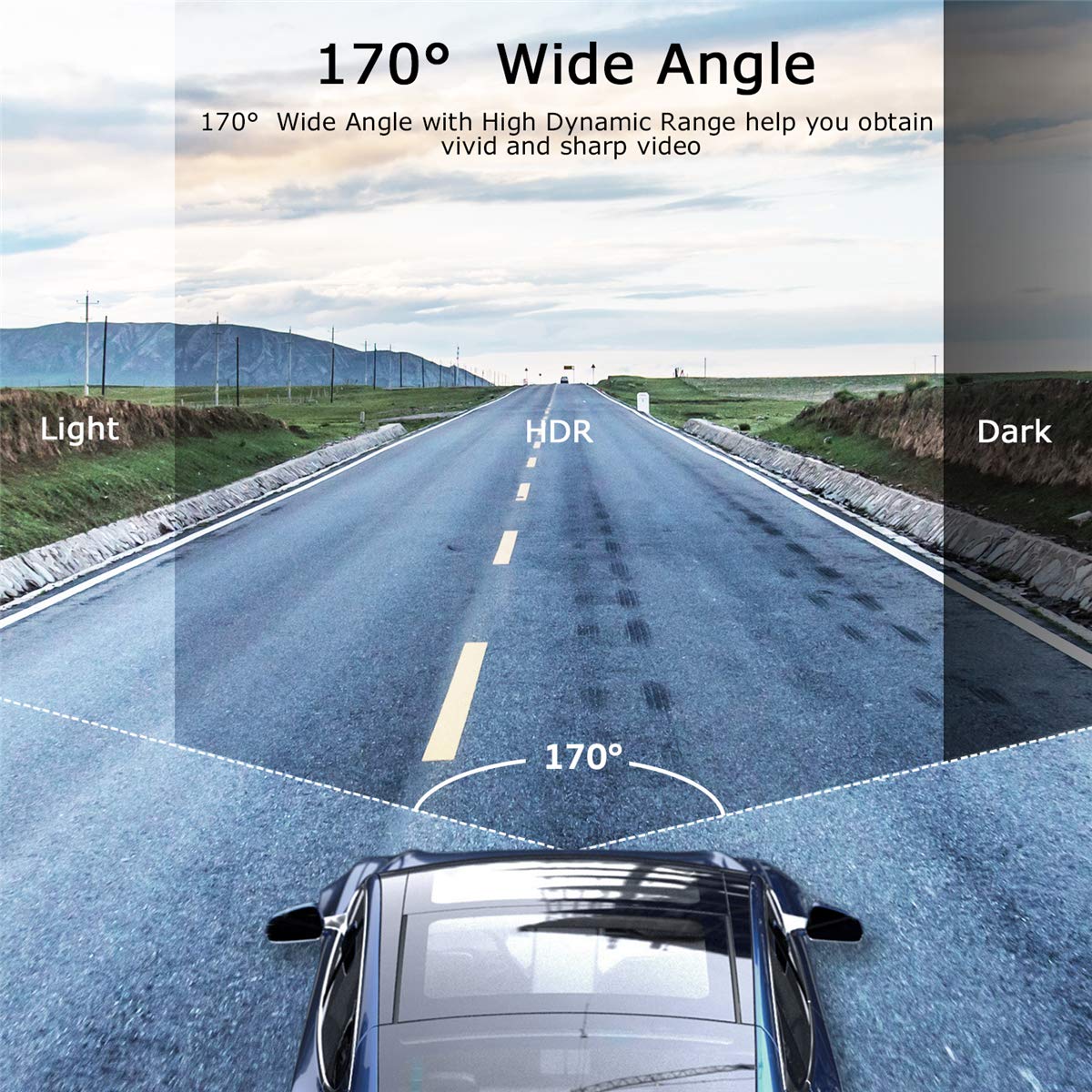 ORSKEY Dash Cam Front and Rear 1080P Full HD Dual Dash Camera in Car Camera Dashboard Camera Dashcam for Cars 170 Wide Angle HDR with 3.0" LCD Display Night Vision Motion Detection and G-Sensor