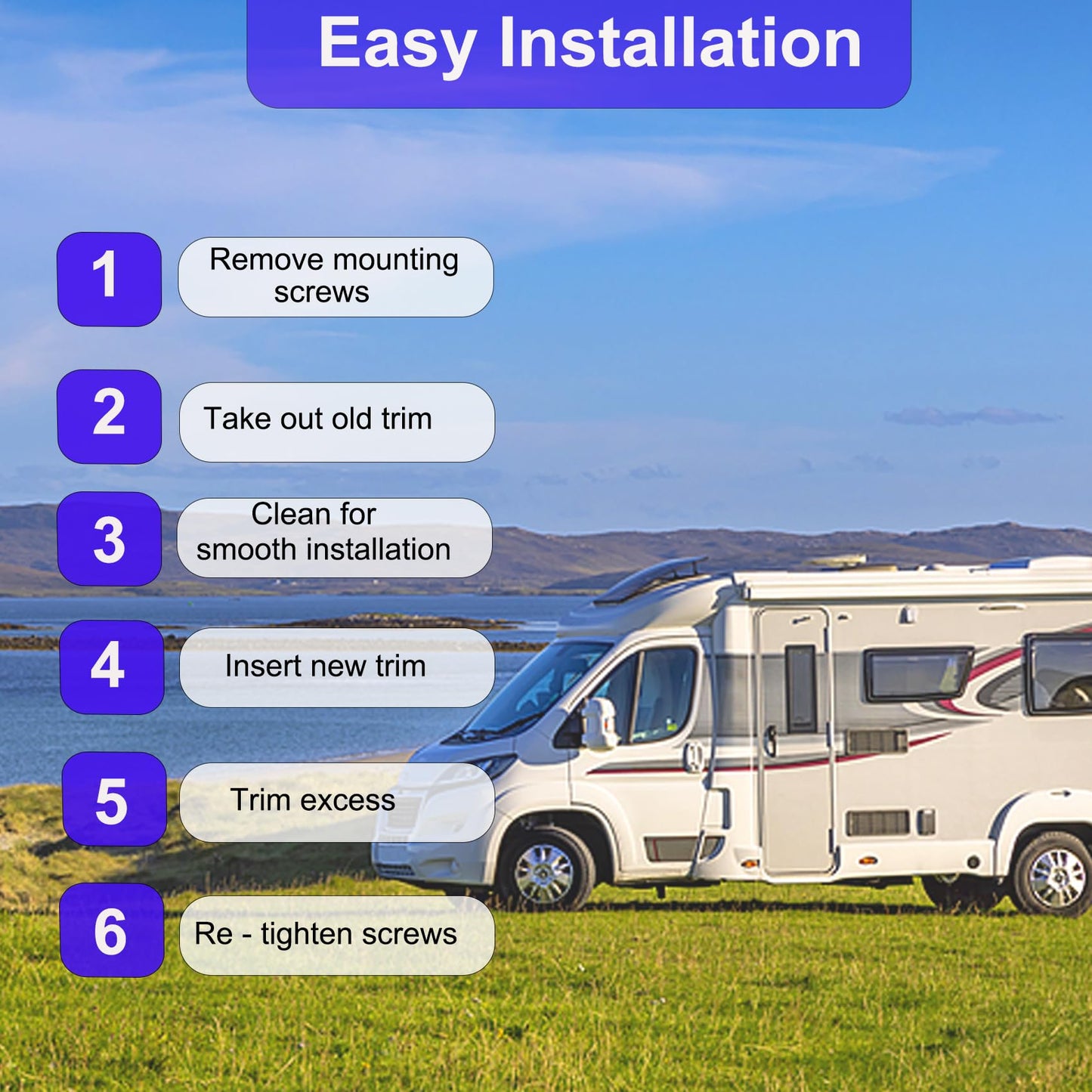 100FT RV Trim Molding Insert, Heavy Duty Durable RVs Weather Stripping Exterior, 1 Inch Black Flexible Vinyl Trim Insert for Camper & Trailer Outside Screw Cover/Corner/Channel/Siding/Roof Edge Track