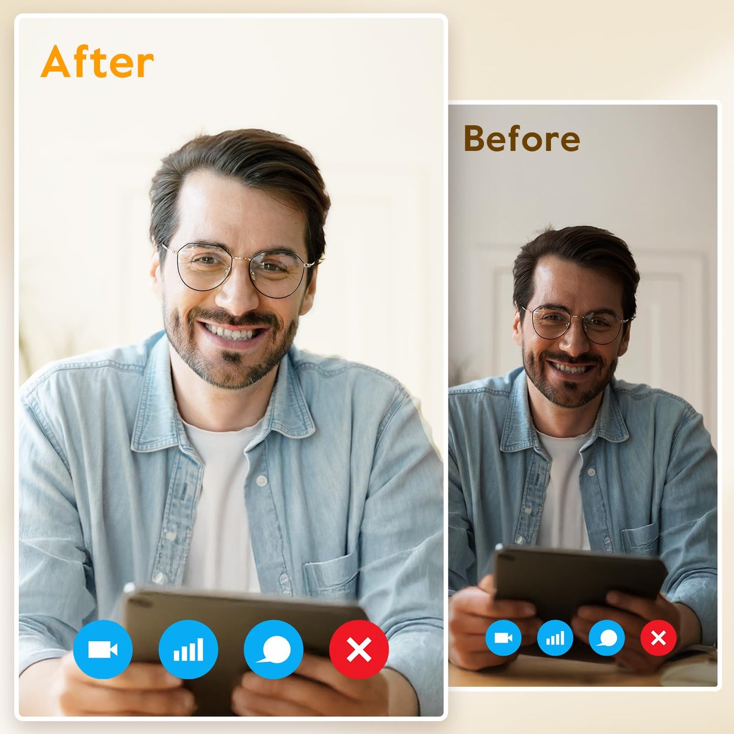 Desktop Video Conference Light for Zoom Meeting (1Pack White)