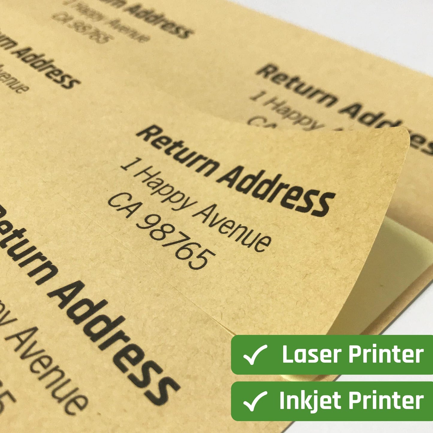 150 Pack, Brown Kraft Soap Labels Stickers, Laser/Inkjet Printing - Letter Size Sheet, 1" x 8.5"