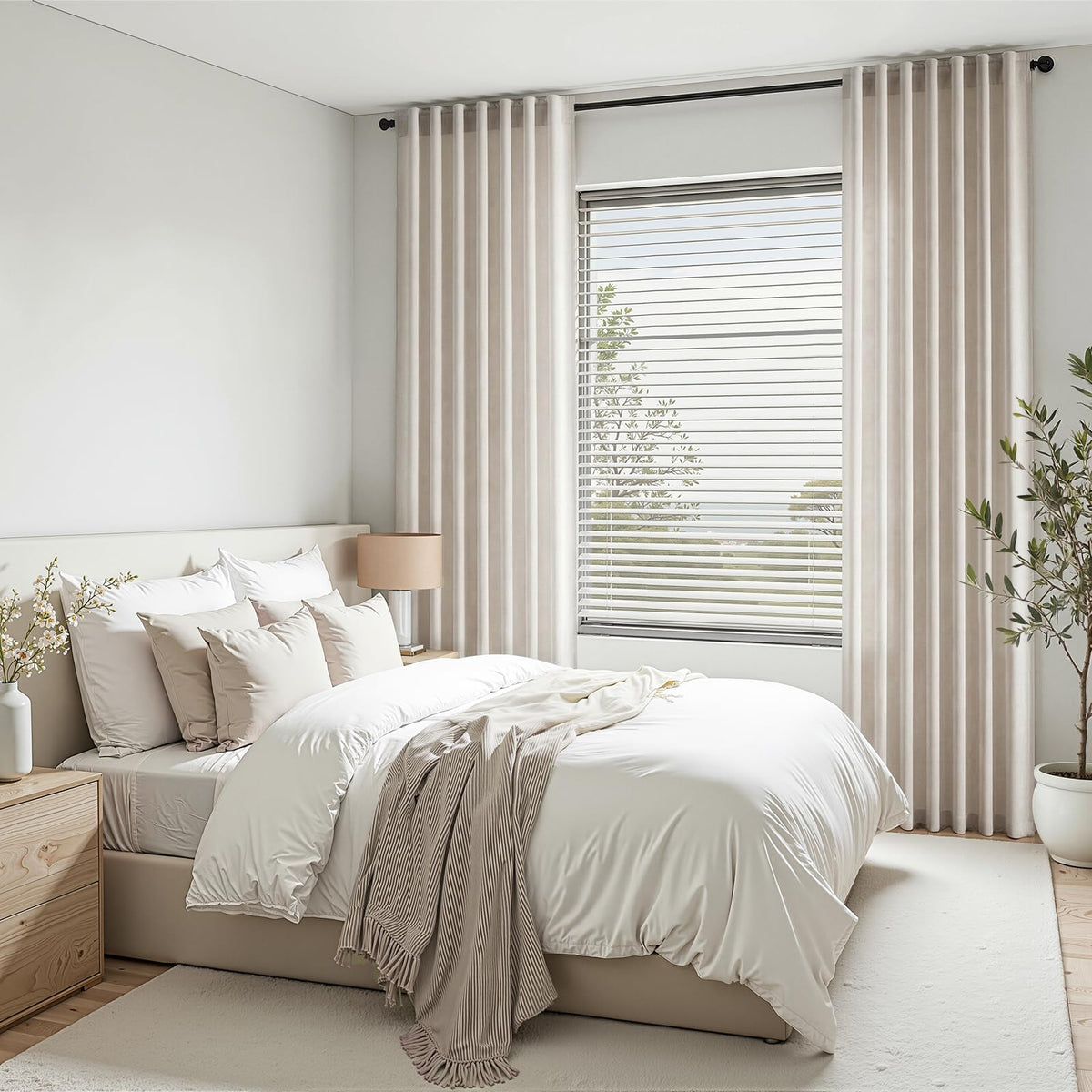 Back Tab Sheer Linen Curtains 90 Inches Long Linen Textured Curtain Oatmeal Semi Sheer Blend Light Filtering Linen Drapes for Rod Pocket 52x84 2 Panels Set Farmhouse Boho Light Oatmeal