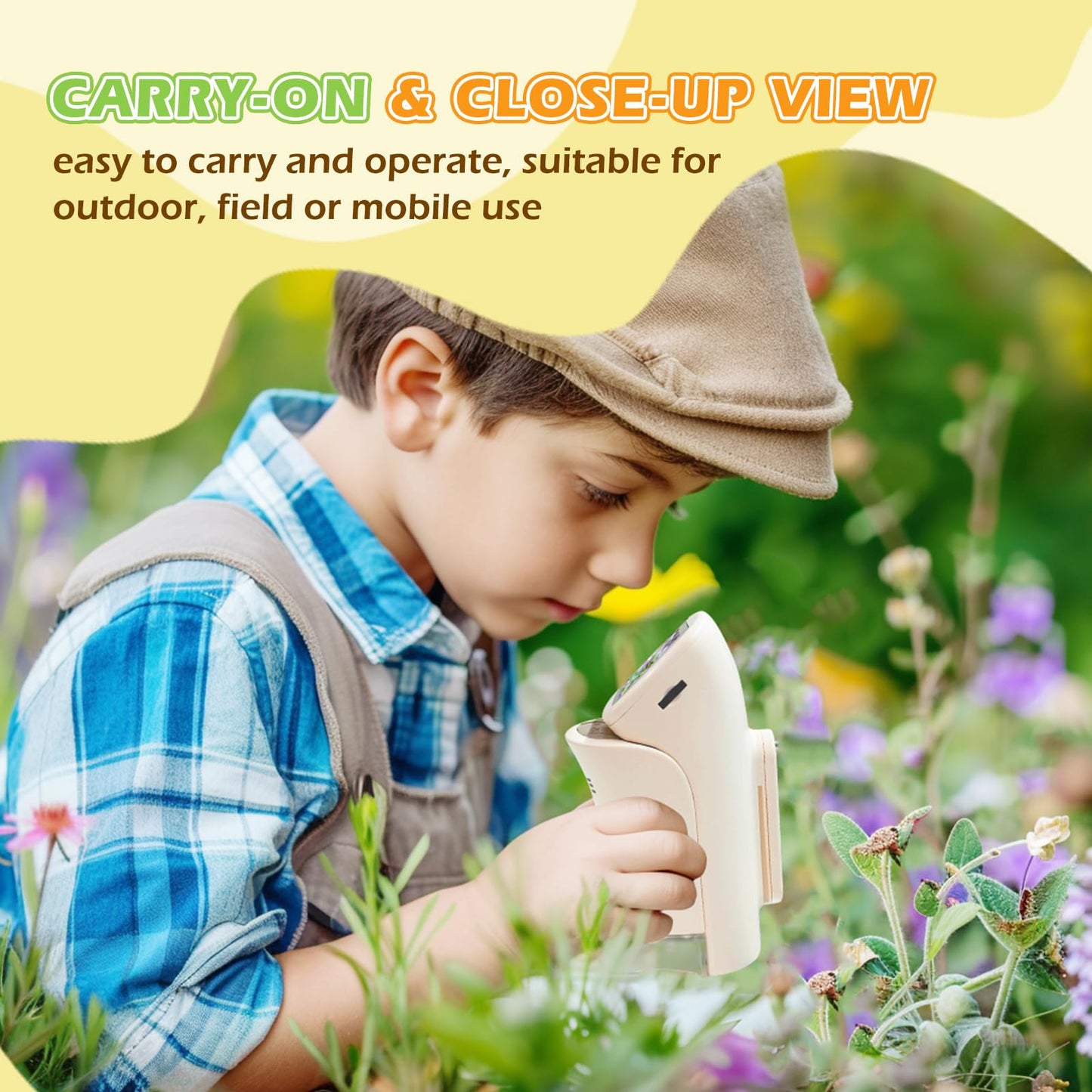 Microscope for Kids 1000X 4K with 2" Screen - Handheld Kids Micorscope Digital Microscope | Science Kit for Ages 8-12 | 6 LED Lights, Slides Set & 32GB Card | Educational Birthday Gifts for Boy Girl
