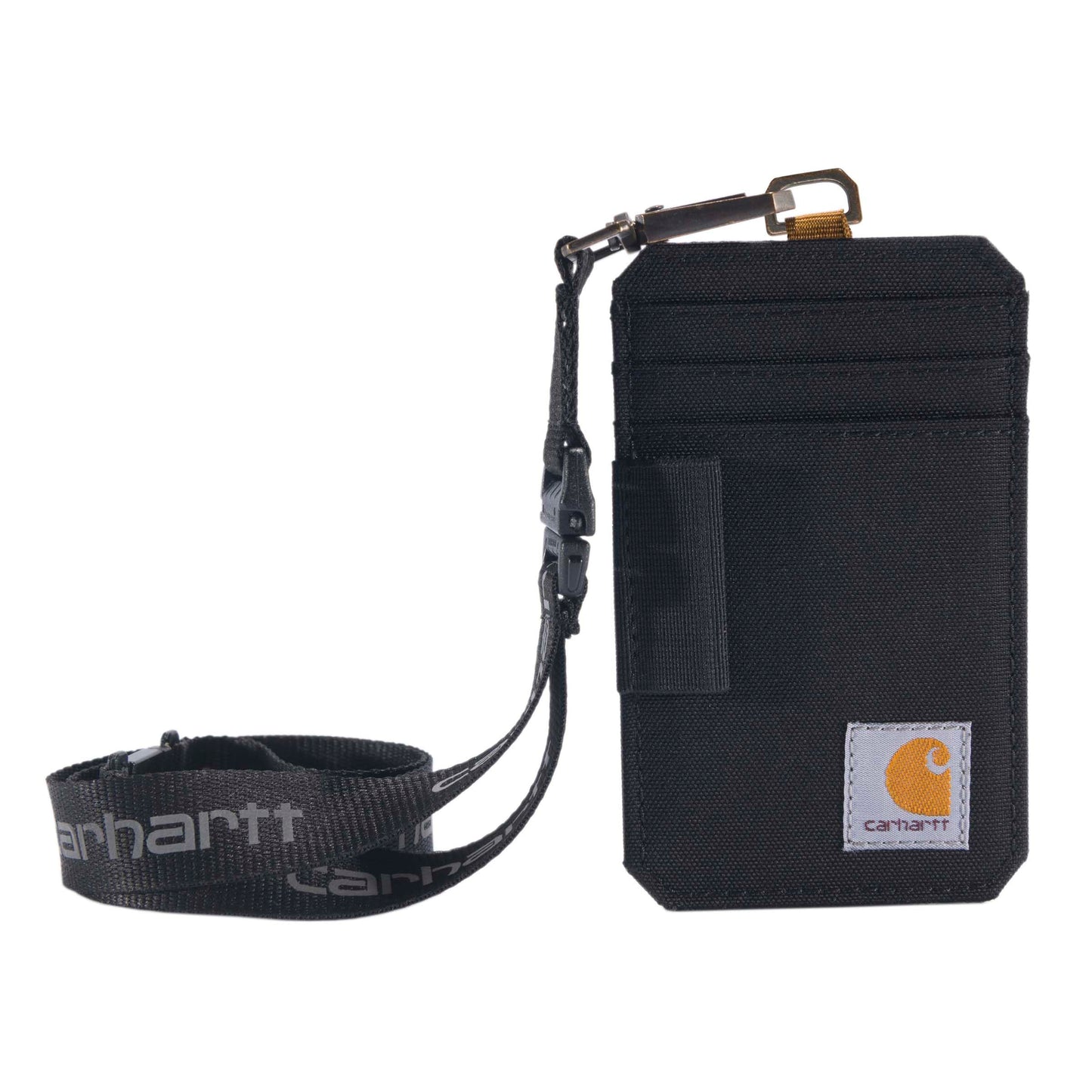 Carhartt Men's B0000247 Nylon Duck ID Holder and Lanyard, Nylon Duck (Black), One Size
