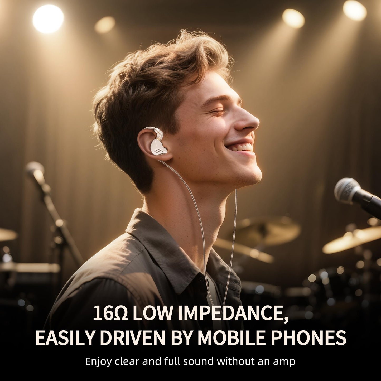 A20PRO In Ear Monitor Headphones, HIFI WALKER 1DD+1BA Hybrid IEM Earbuds with 11mm Driver, Wired Earphones with Detachable Cable, Gaming & Studio Monitor Headphones for Musicians, Singers, Audiophiles