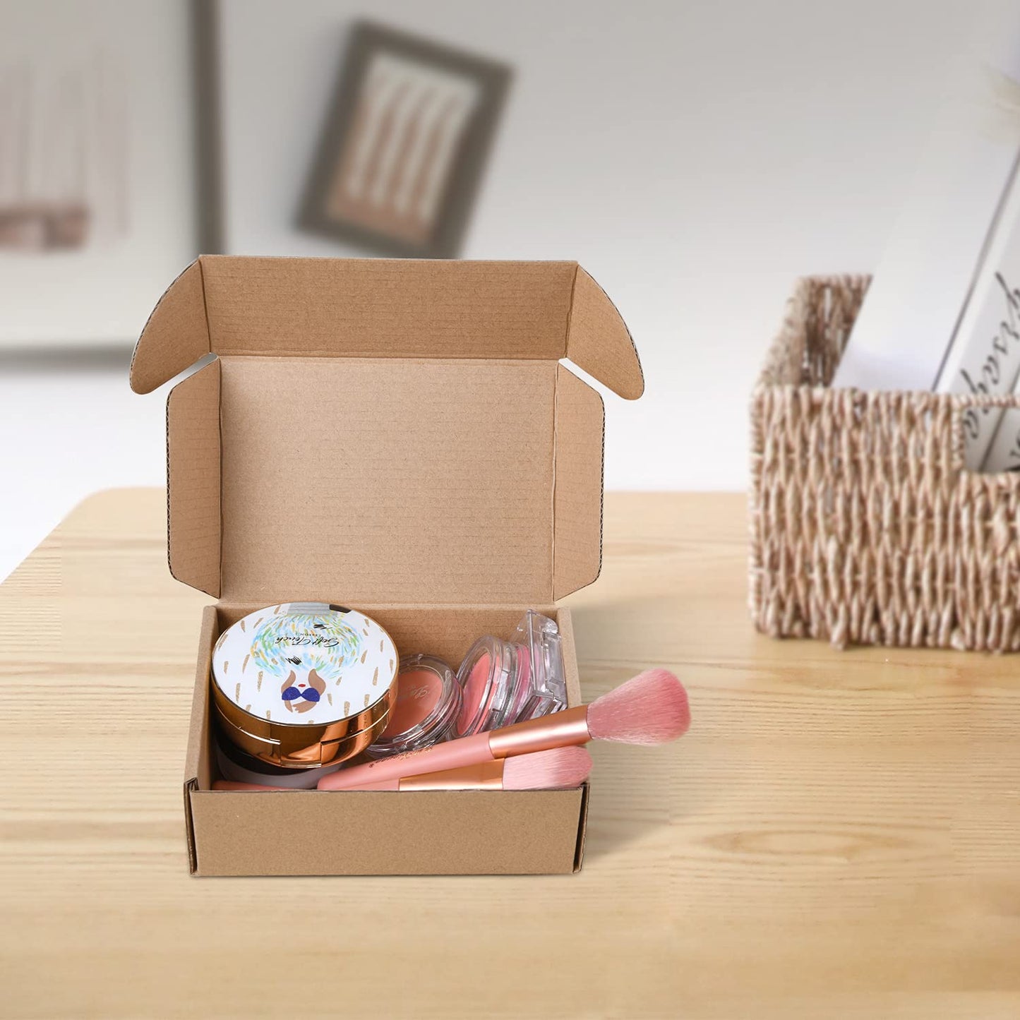 Corrugated Cardboard Shipping Boxes, 150x100x50mm (6"x4"x2") Small Parcel Boxes, Packaging Mailing Boxes for Business, Posting, Small Packet Shipping, Storing or Gift(Pack of 25)