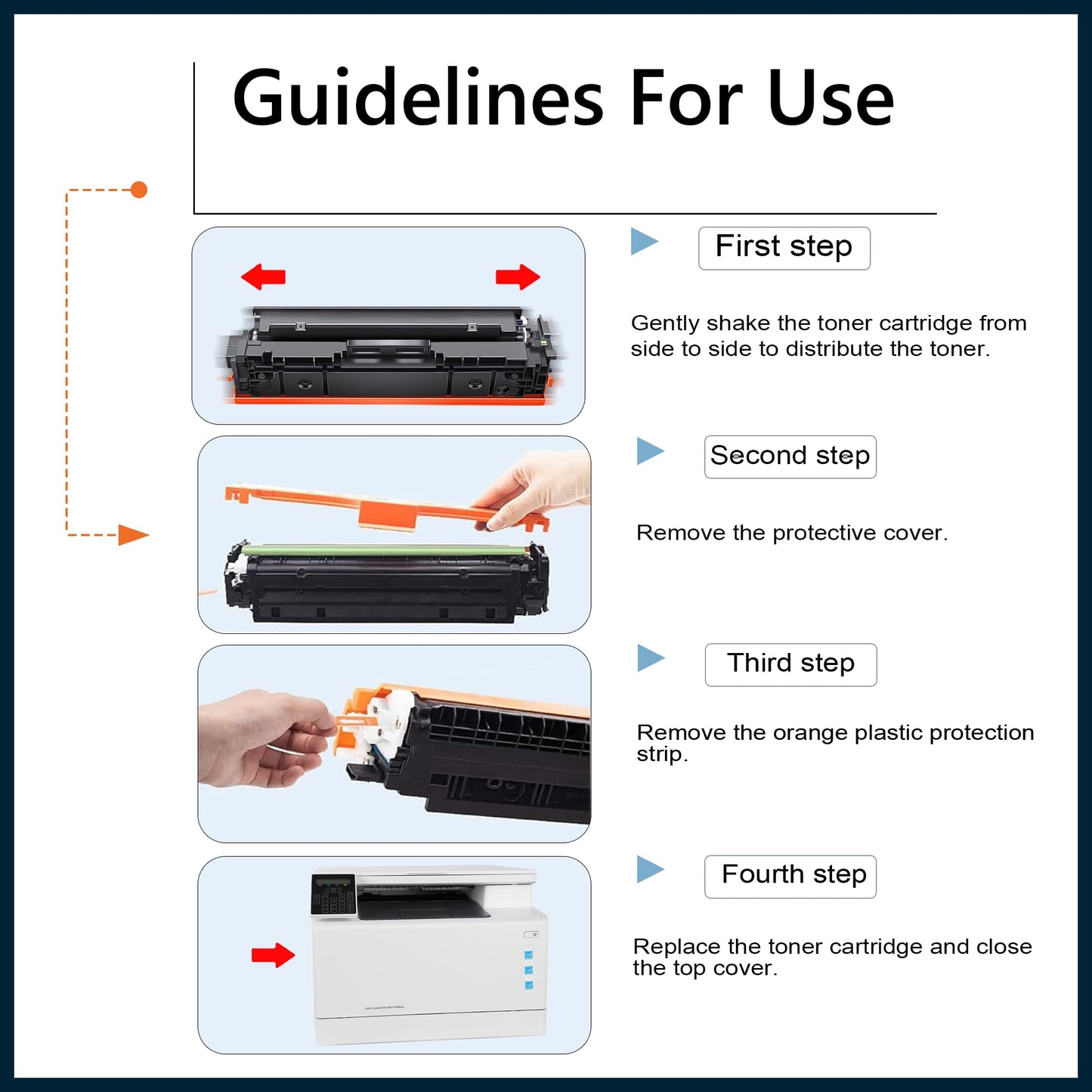 204A Toner Cartridges 4 Pack Replacement for HP 204A Toner CF510A CF511A CF512A CF513A Color Pro M154a M154nw Pro MFP M180n M181fw M181fdw M180nw Printer Ink (Black, Cyan, Magenta, Yellow)