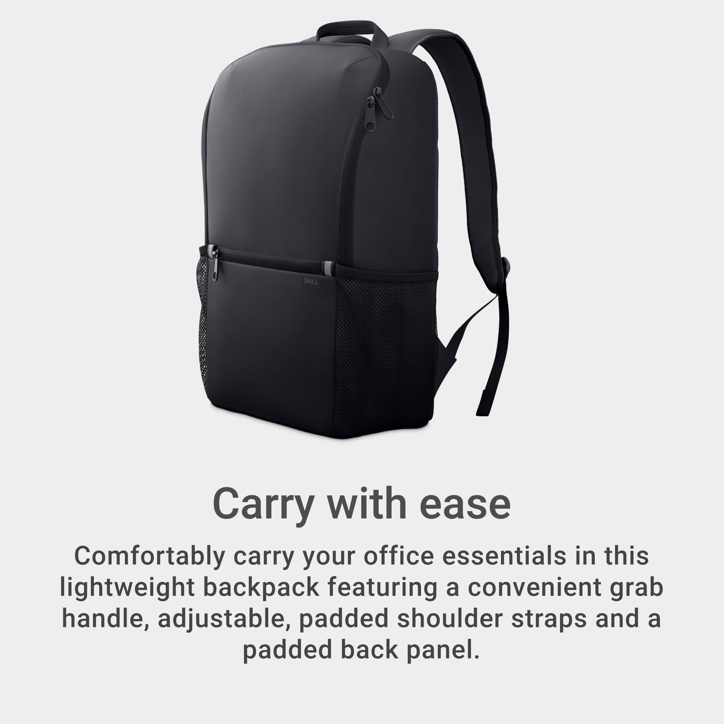 Dell 14-16 EcoLoop Backpack - CP3724-18 litres, Fits most laptops with screen sizes up to 16", 100% recycled plastic, 100% recycled packaging, 360o foam cushioning, 3 years limited warranty - Black